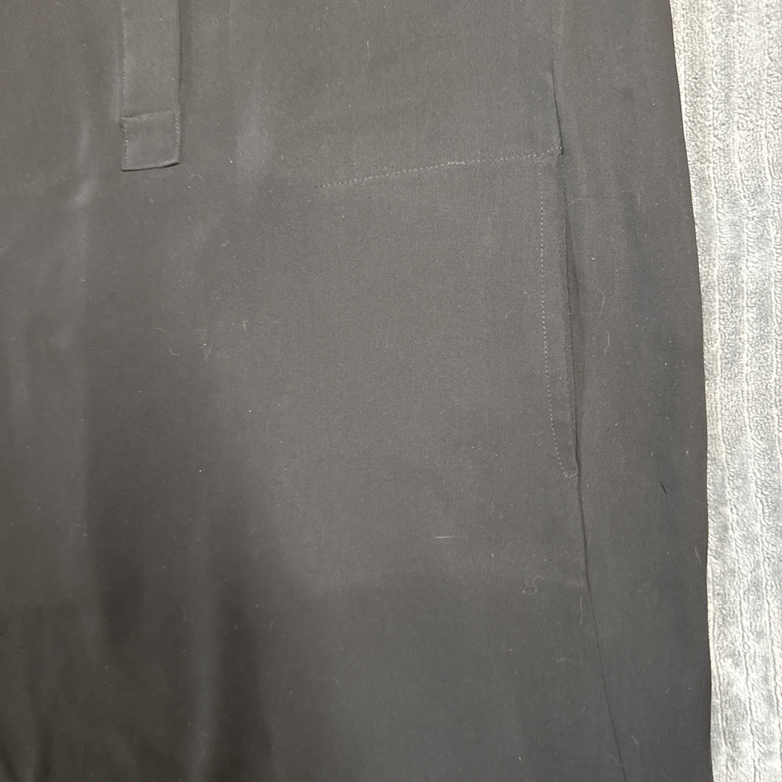 Andrew Marc Tunic Dress Cap Sleeve Black w/ Pockets Minimalist Small 2 Dry Clean