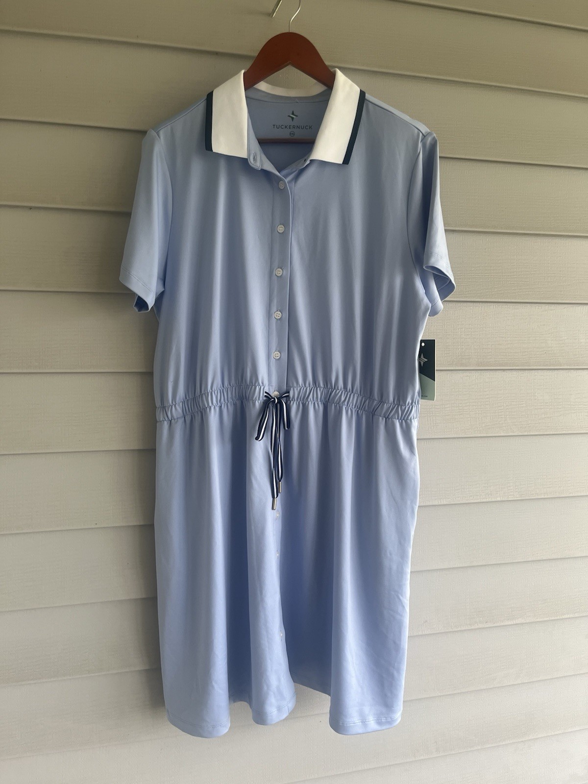 NWT Tuckernuck Blue Performance Jersey Alcott Golf Dress UPF Sz 2XL *Tiny Pick