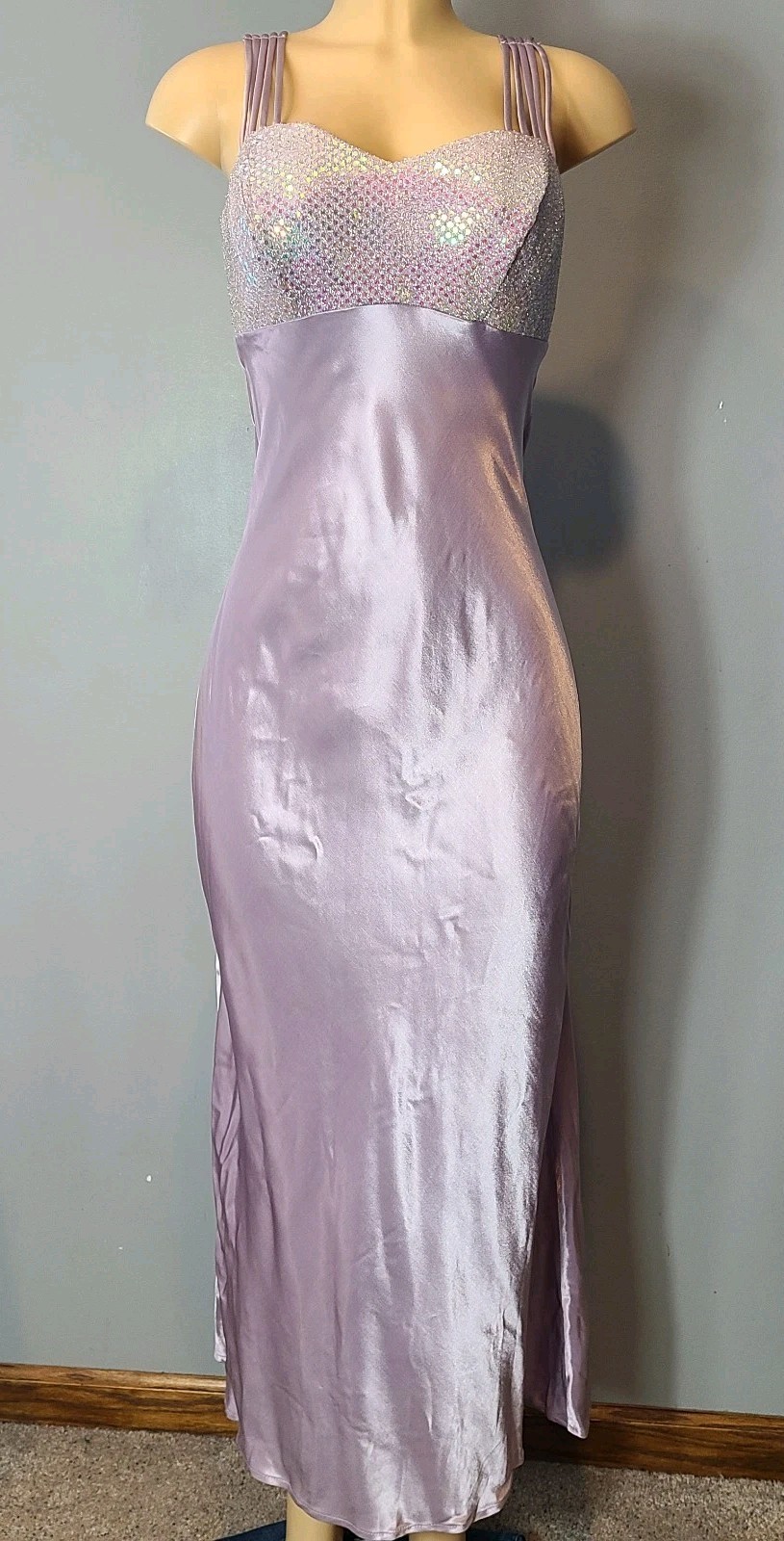 Vintage All That Jazz Prom Dress Maxi Gown Lilac Y2K Fairy Regency 90s Size XS