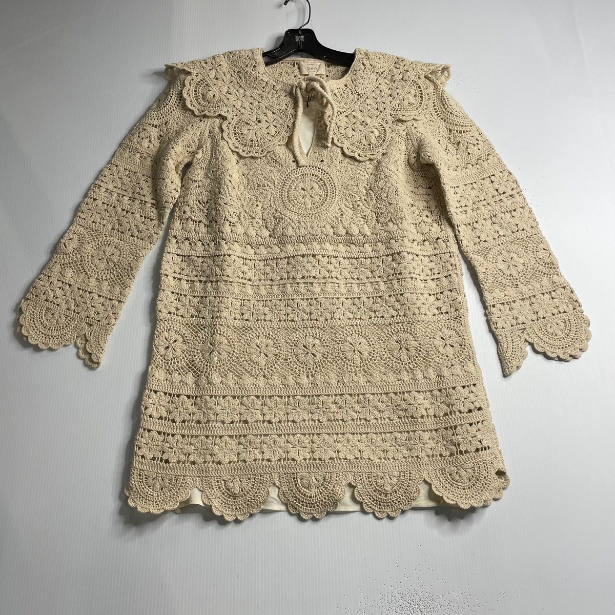 SEZANE SEZANE Valya Dress Women’s Size S Ecru Guipure Lace