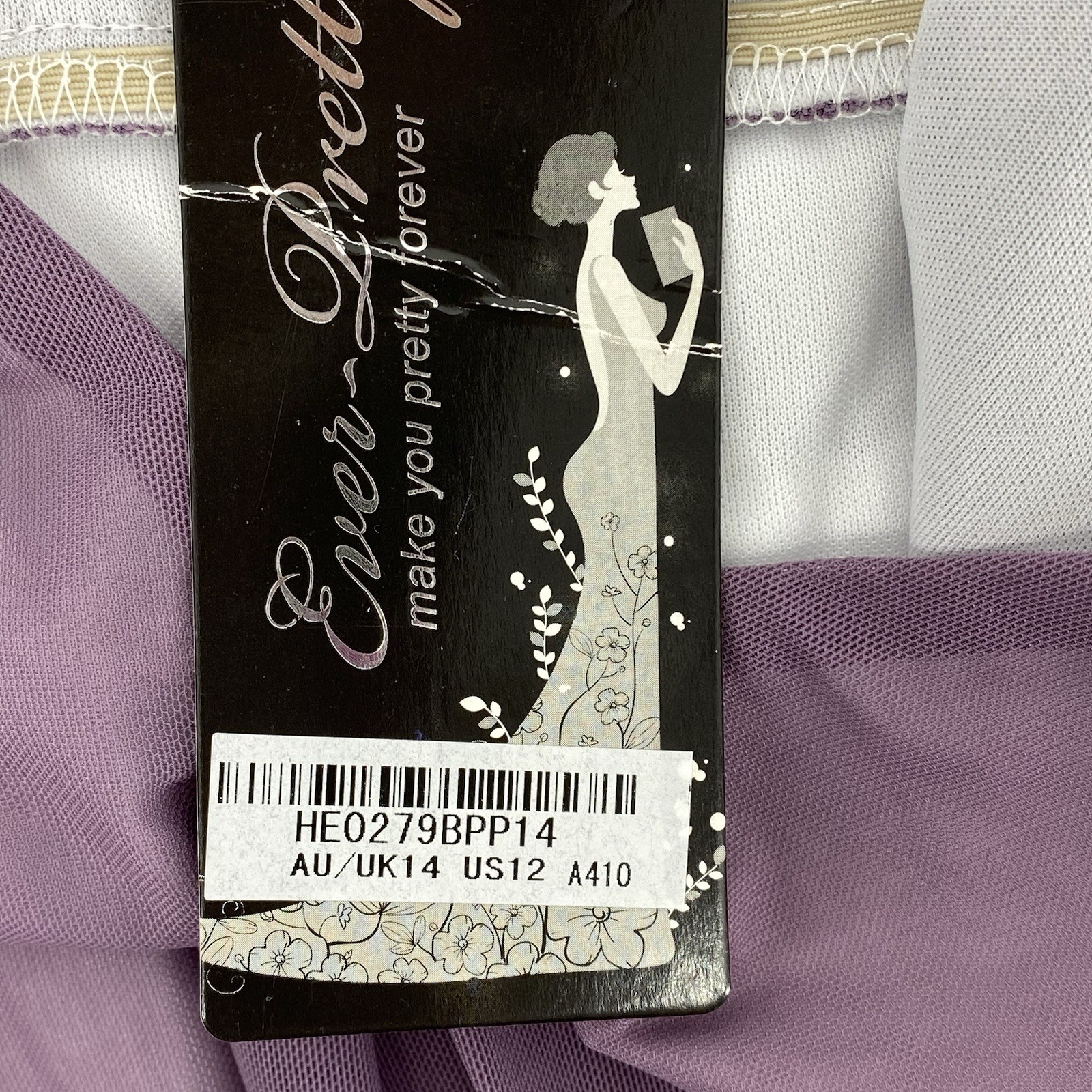 Ever Pretty Bridal Dress Womens Size 12 Purple Long Bridesmaid NWT