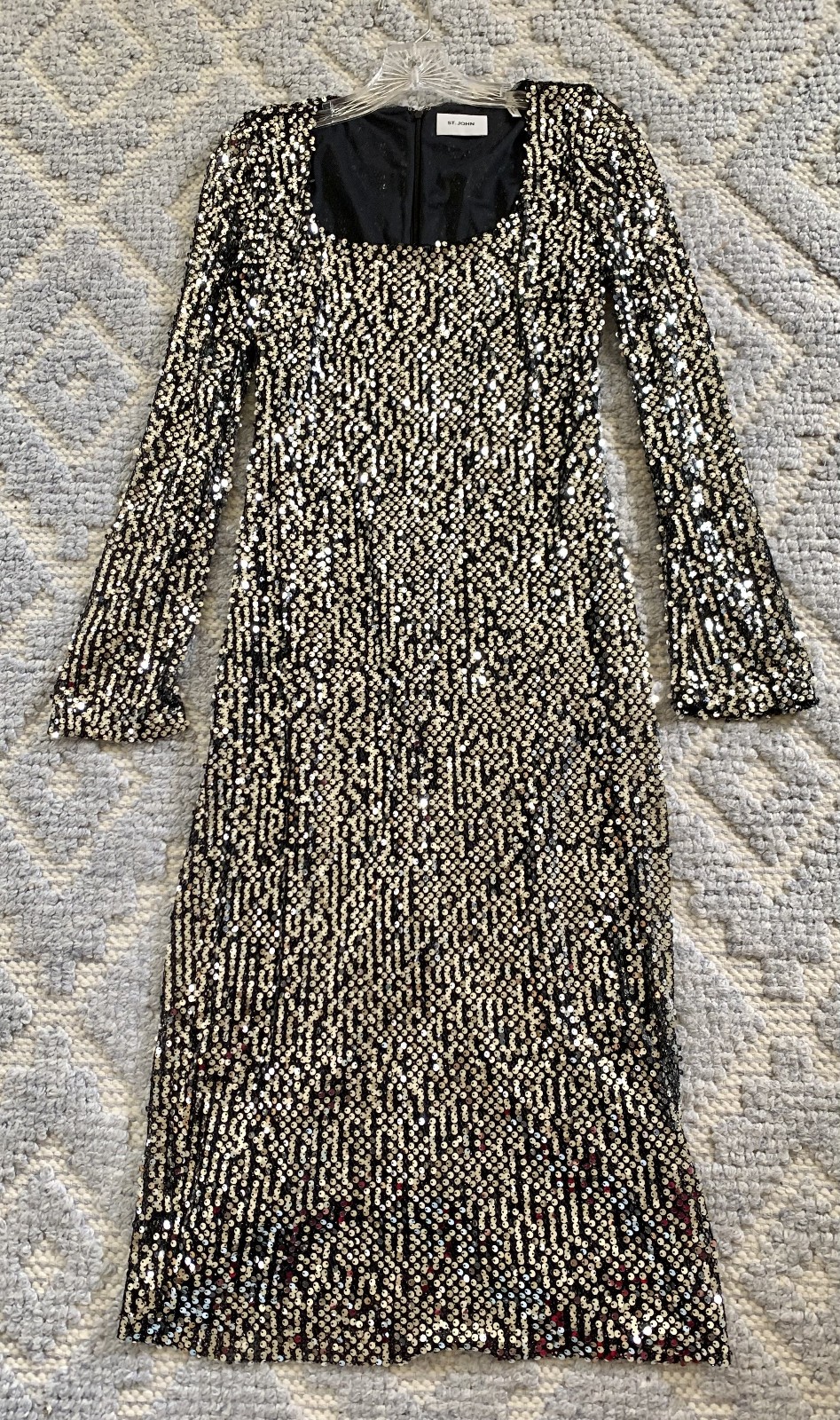 St. John Ariana Dress With Pailettes, Size 4