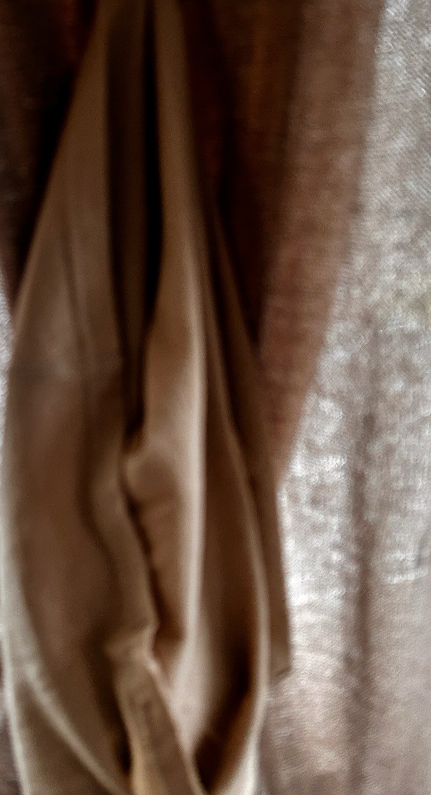 Chan Luu Slip Dress With Sheer Metallic Threaded Tank Overlay In Taupe Size M