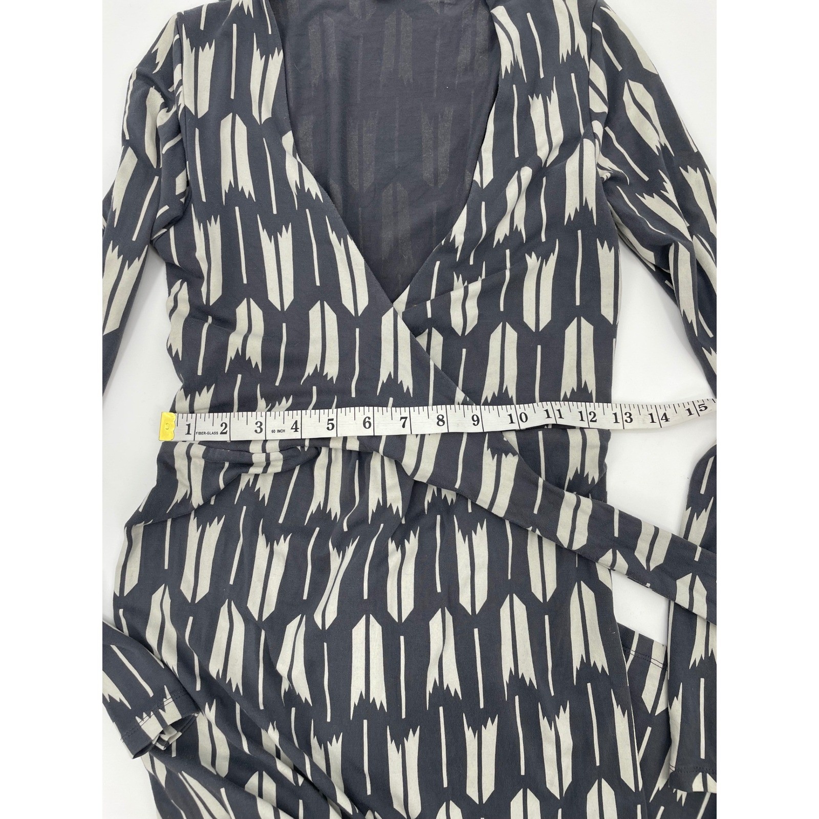 Boden Wrap Dress Arrow Print Long Sleeve Viscose Blend Women’s Size 4R