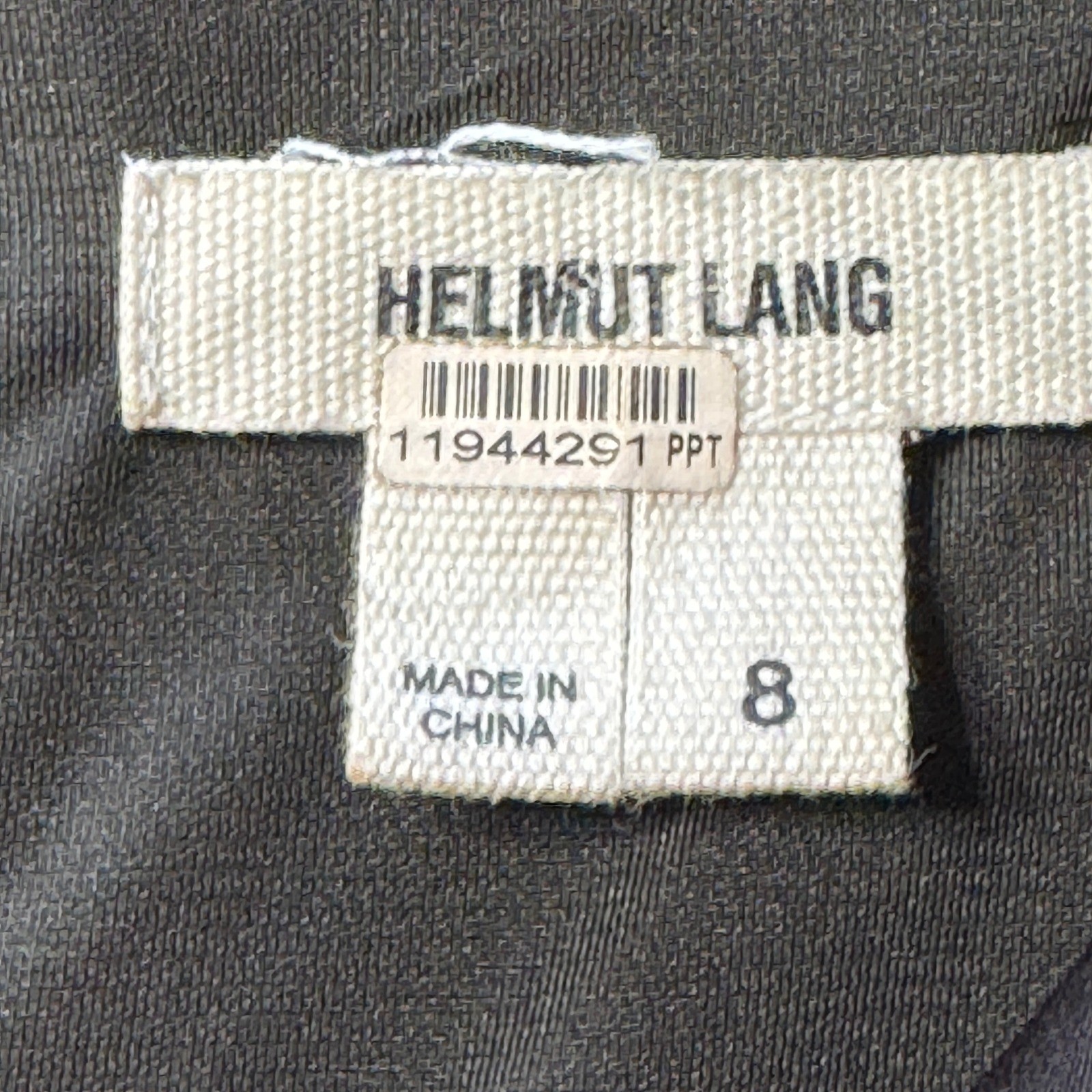 Helmut Lang Draped Cocktail Dress Womens 8 Grey Excellent Asymmetrical Belted