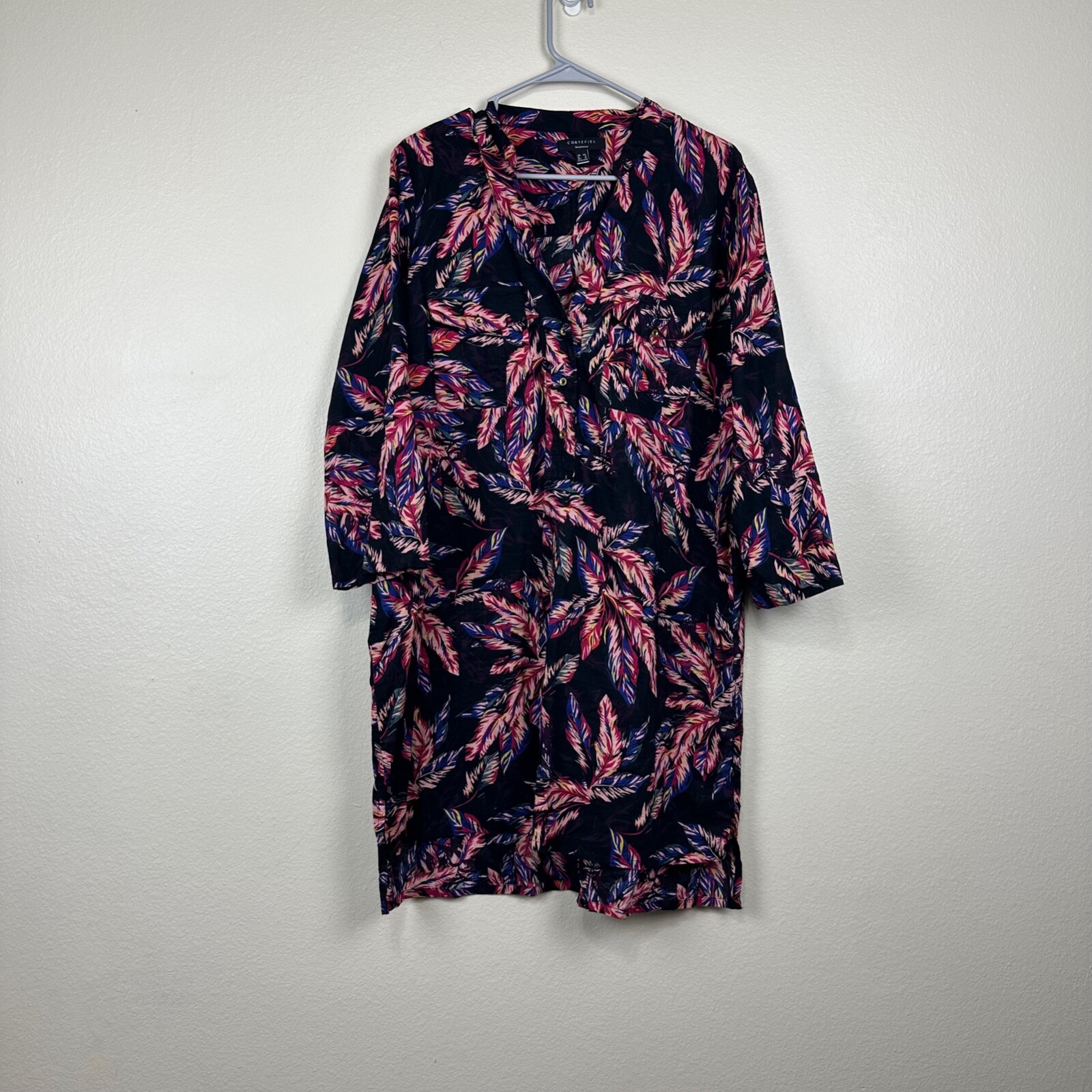 Cortefiel Beachwear Tropical Lightweight Shirt Dress Women’s Size 12