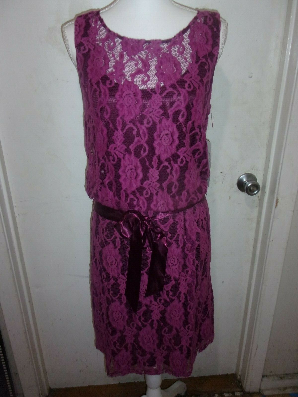 NWT Kataya Collection Purple Mesh Elegant Party Dress! sizes 8,10,12,14,16 (B1)