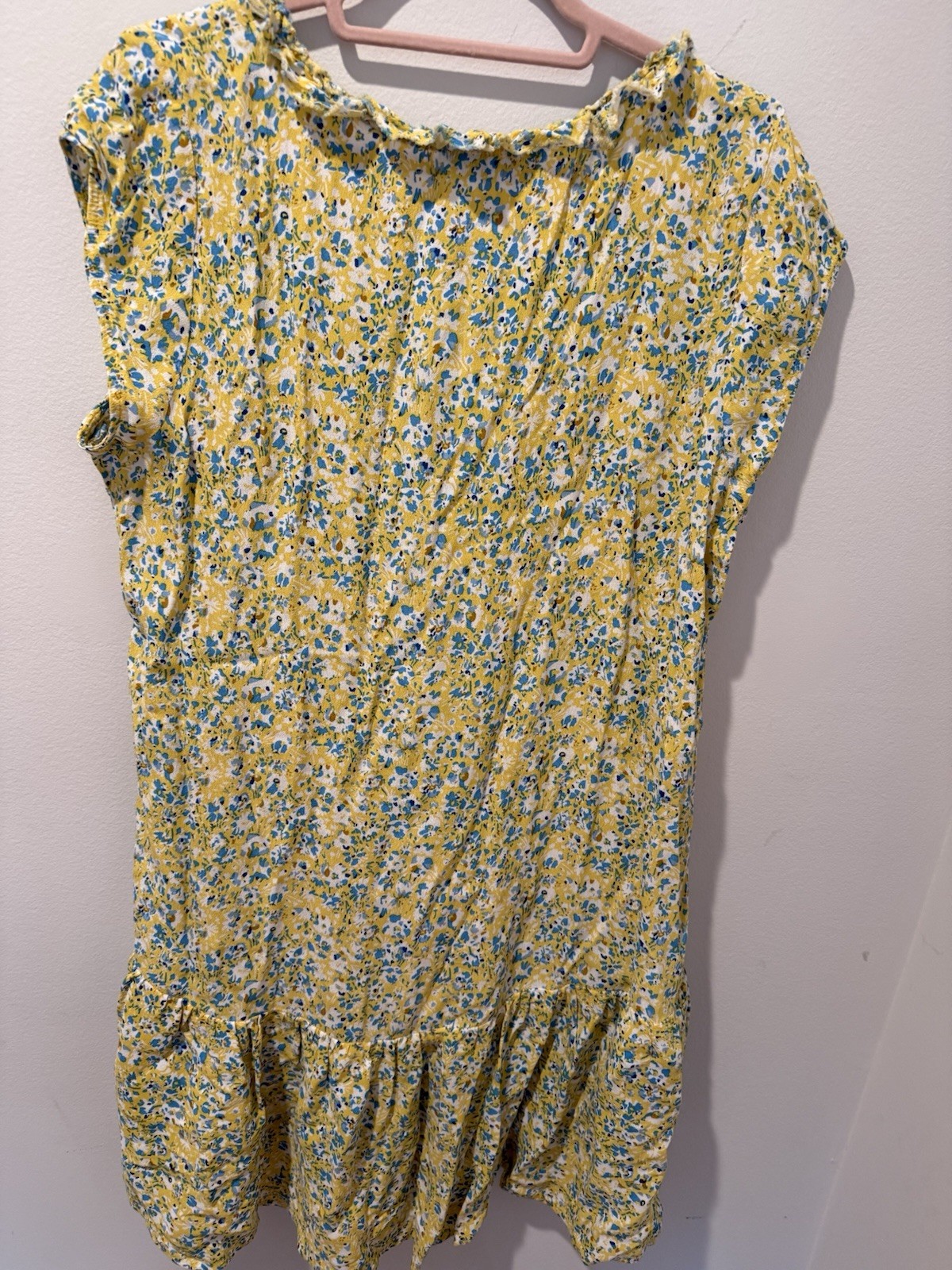 Gerard Darel Yellow Floral Cottagecore Prairie Dress Sz 44 US 12 Women’s