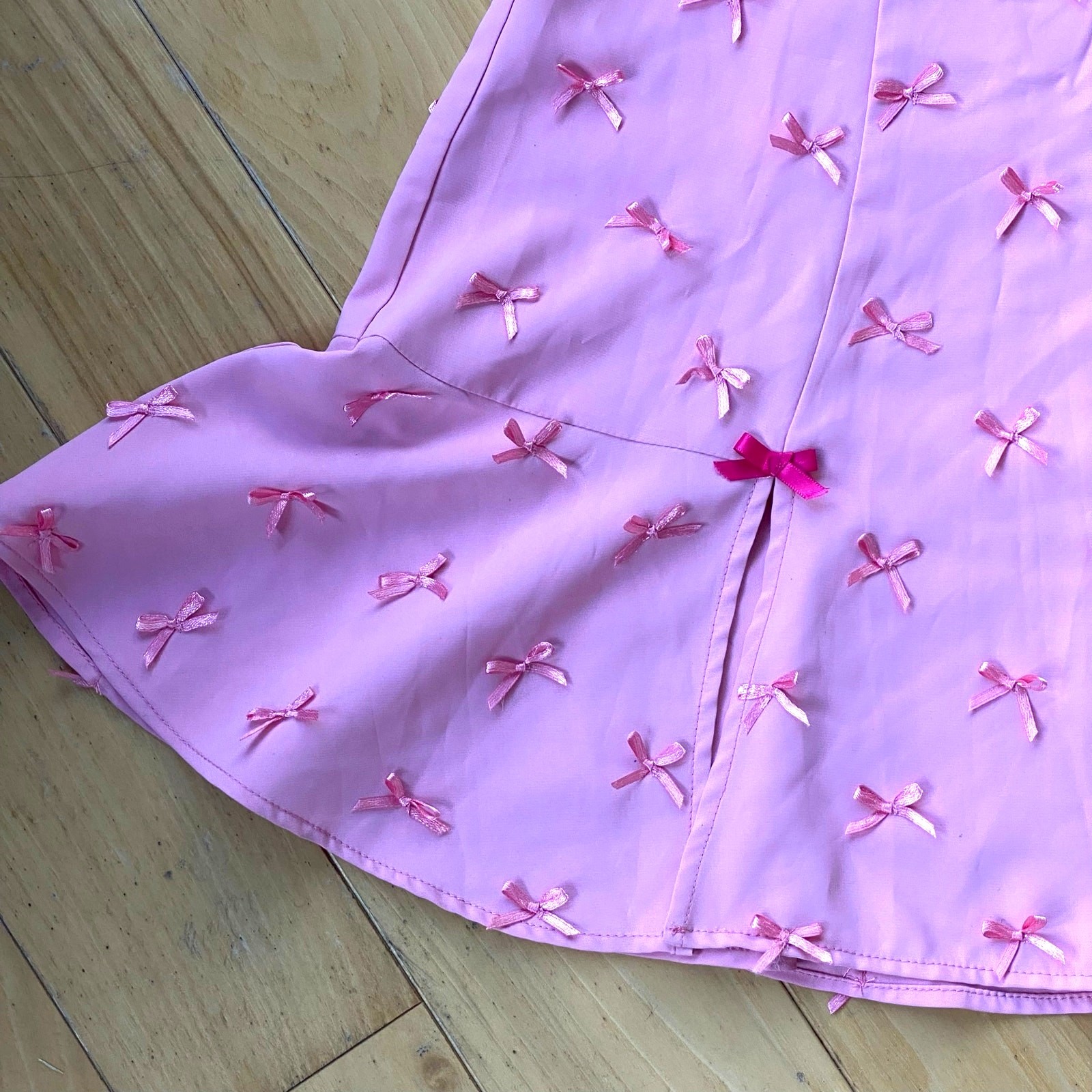 Coquette Bow Pink Balletcore Fairycore Princesscore Mini Babydoll Dress S/M