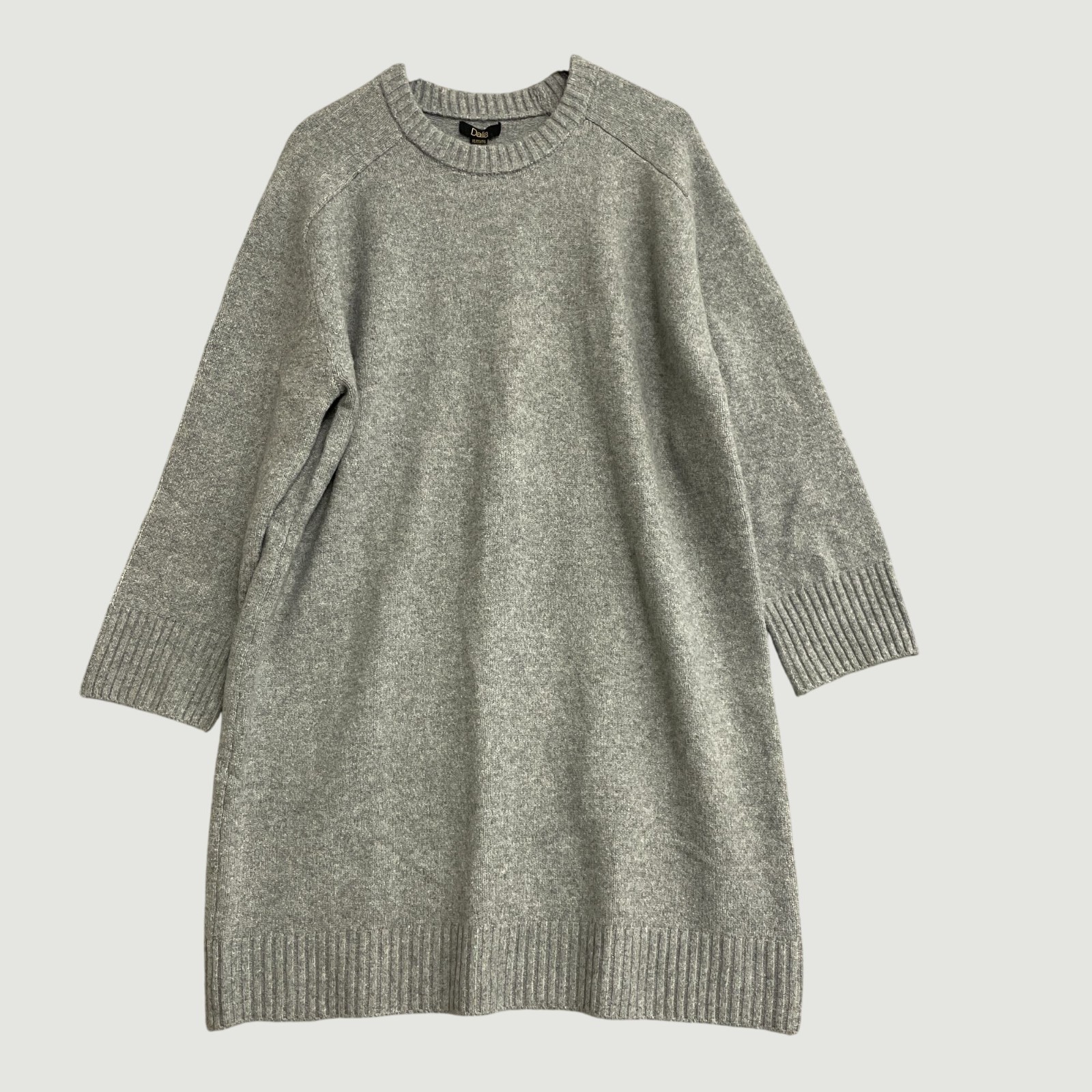 Dalia Wool Blend Women’s XL Gray Sweater Mini Dress Long Sleeve M0713