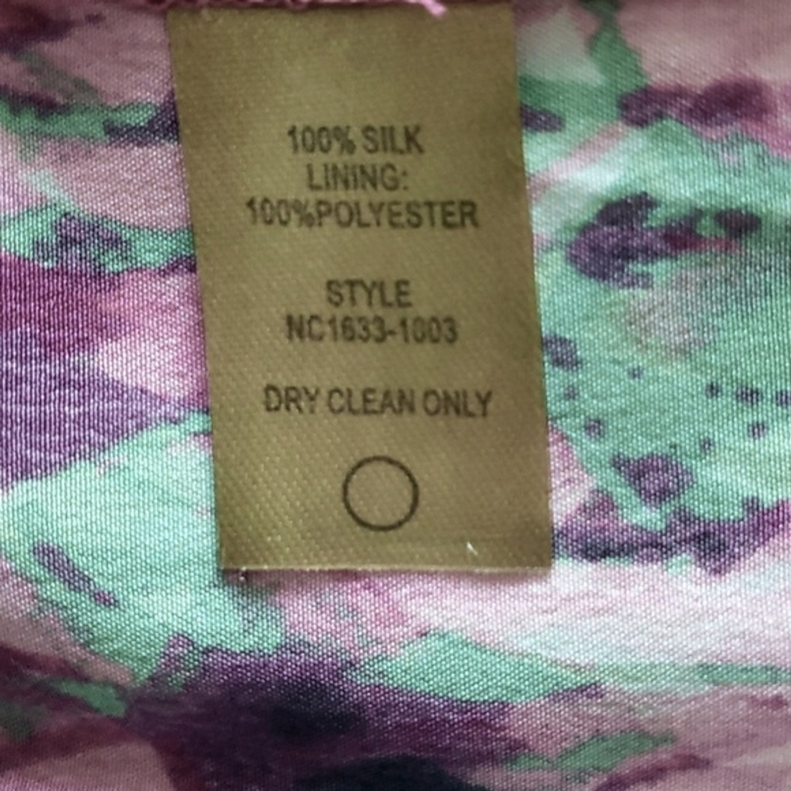 Presley Skye 100% Silk Dress Size S Pink White Abstract Fairy Whimsy Dressy Kei