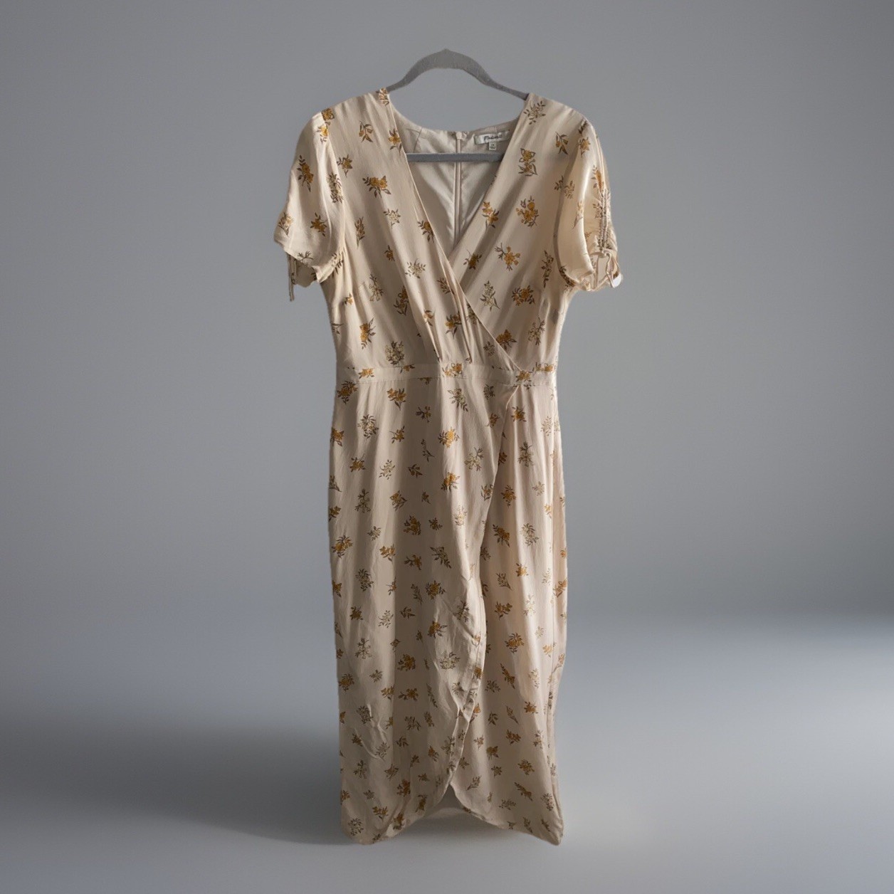 Madewell Women’s 10 Field Bouquet Floral Faux Wrap Silk Maxi Dress