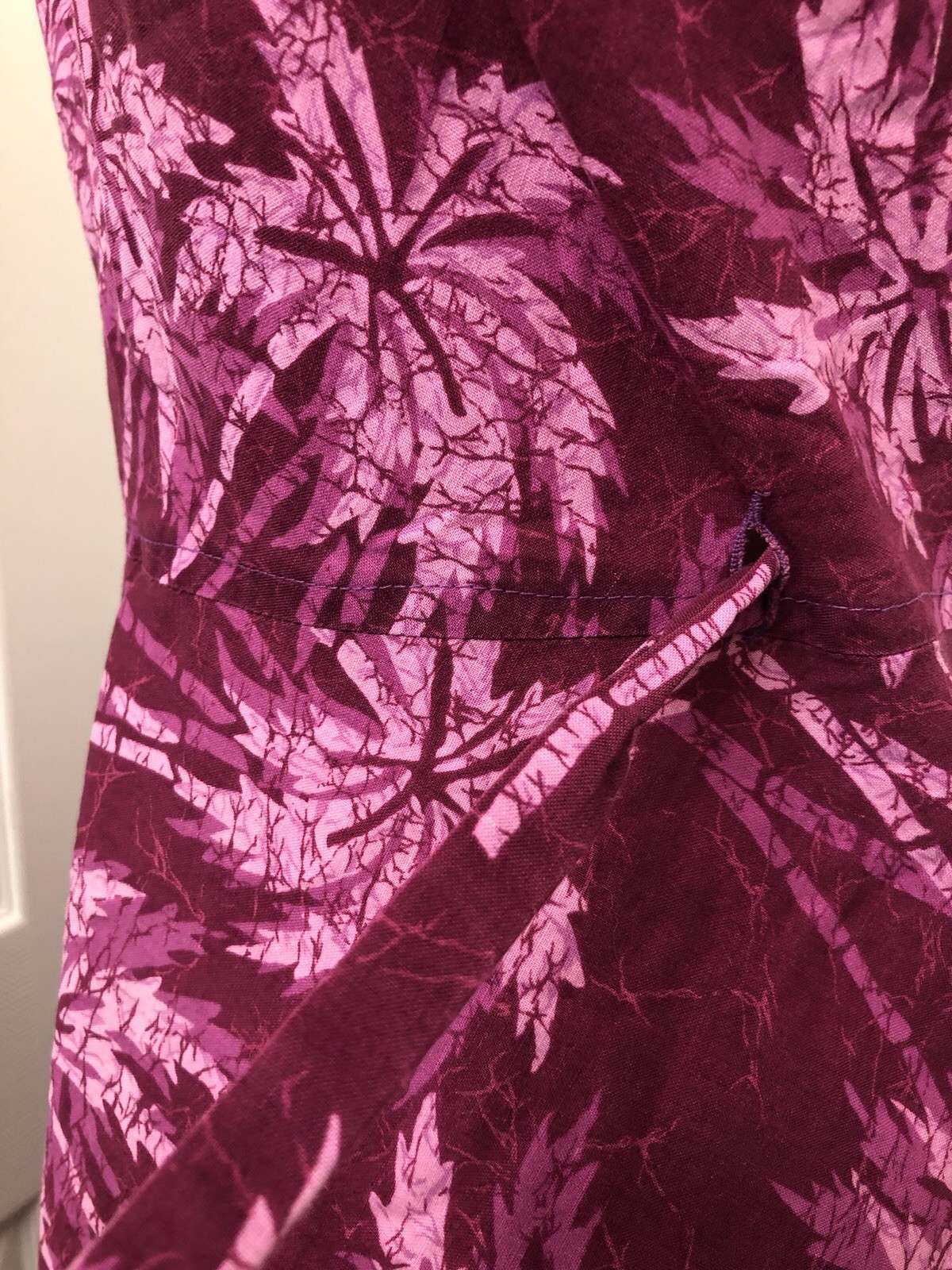 The Pottery Tree 70s 80s Made In Hawaii Wrap Dress Palm Tree Pattern Size Medium