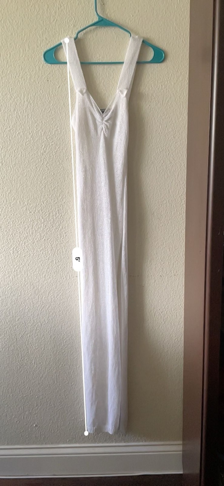 Hera Collection White Knit Sleeveless Maxi Dress