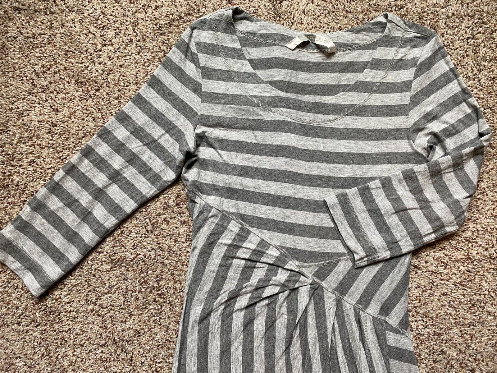 Athleta Splendor Lotus Wrap Striped Dress Medium Tall MT