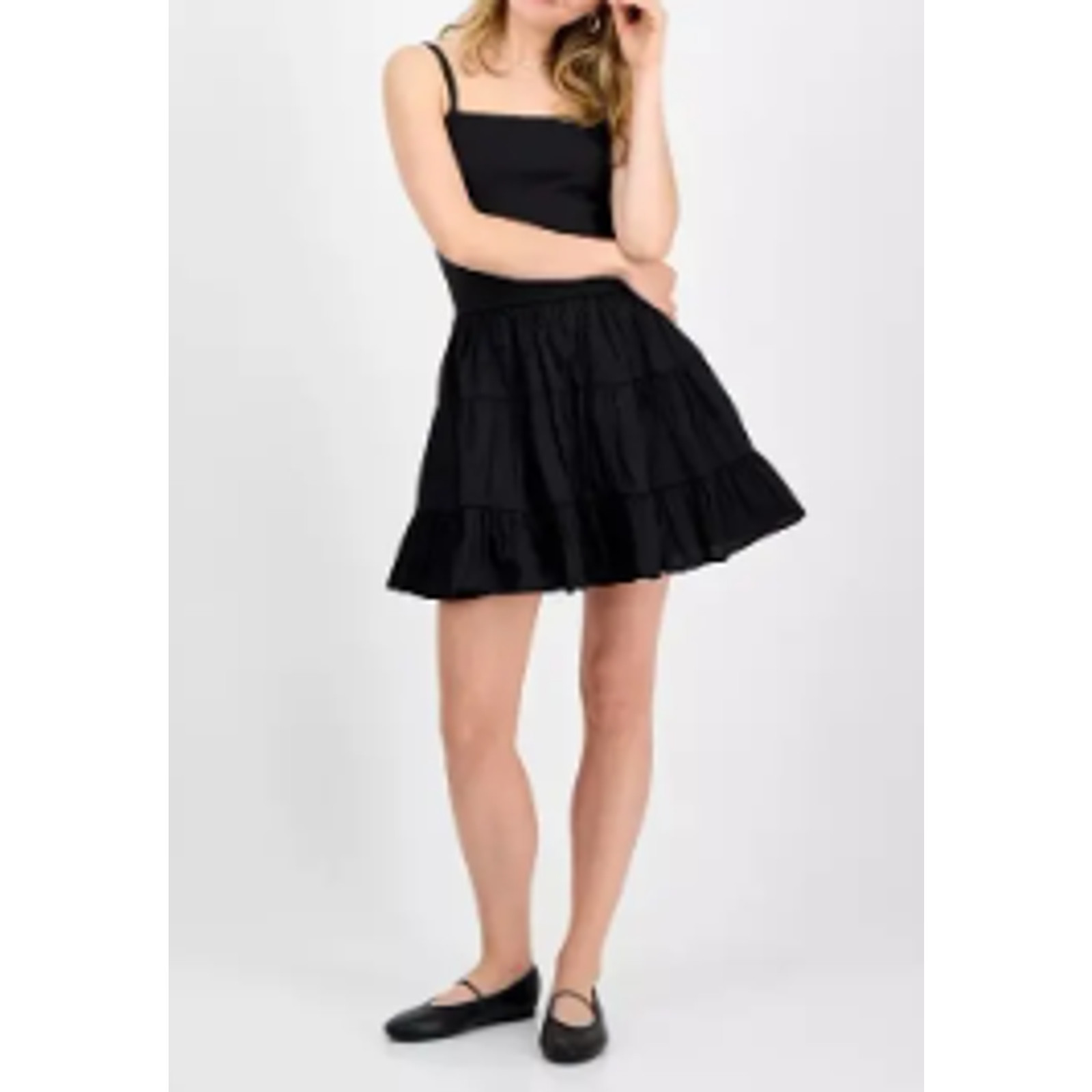 Madden Girl Juniors’ Poplin Tier Mini Dress Size XL