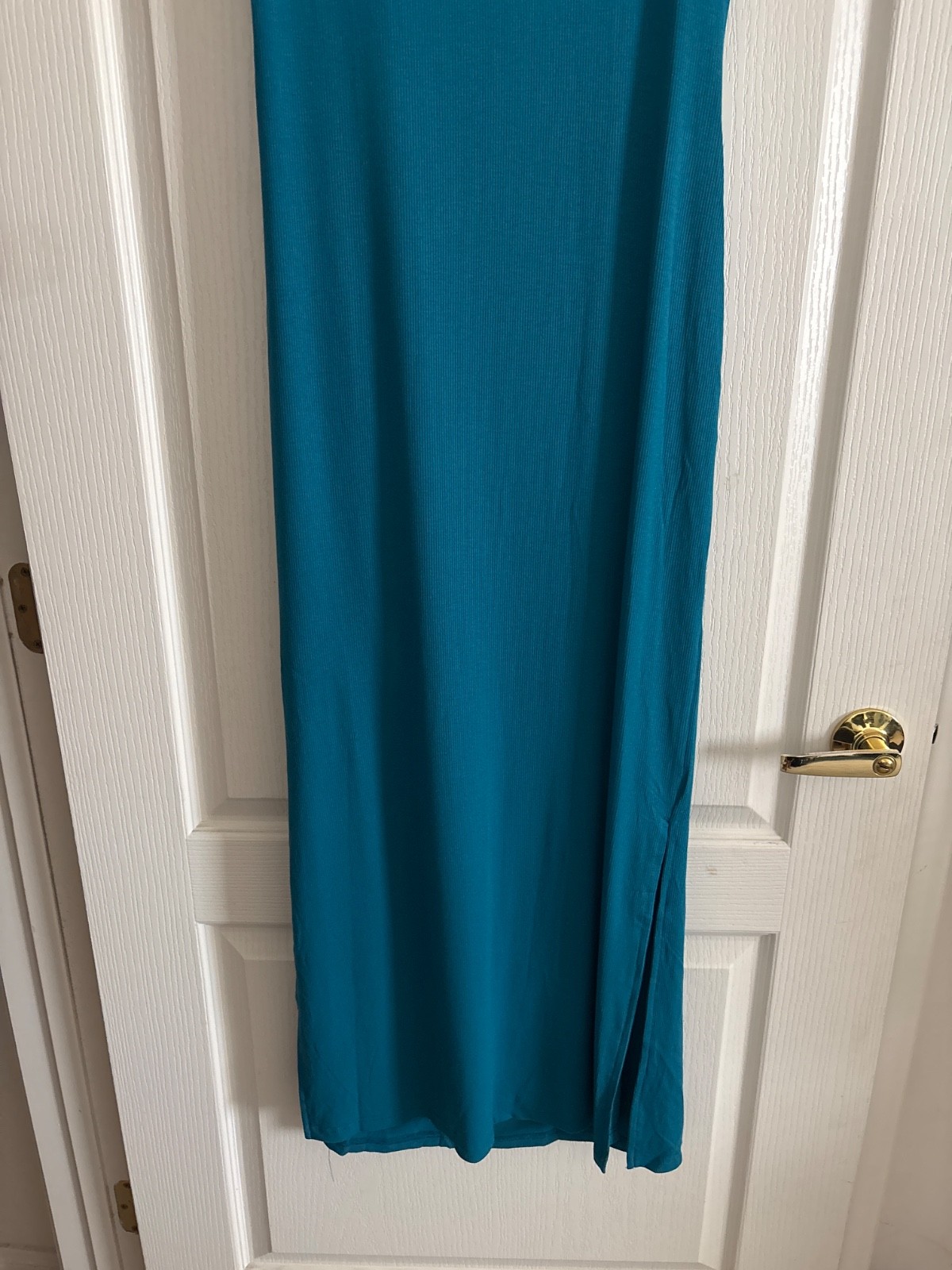 Anrabess maxi dress with ruching, teal size XL