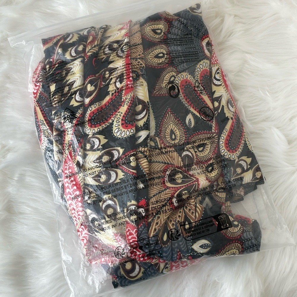 Feather Print Cross Strap Sleeveless High Waist Dress