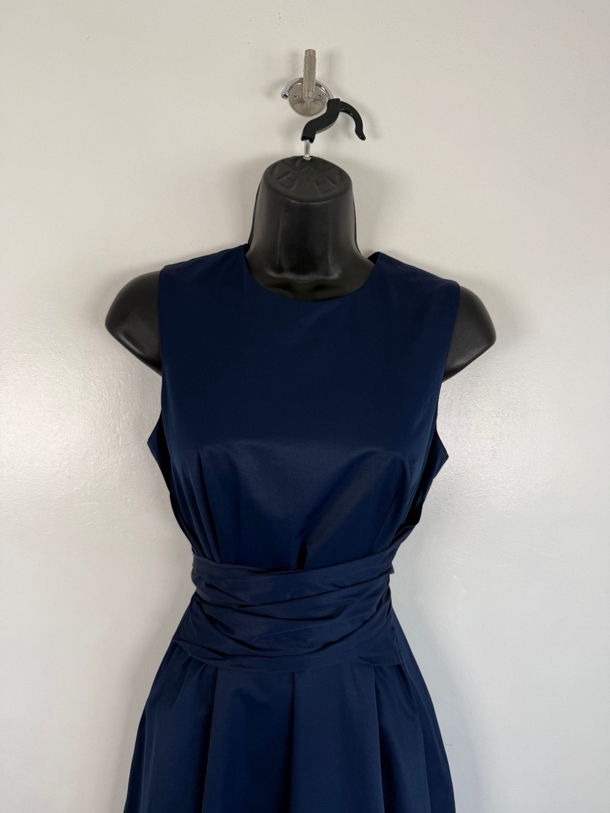 Hobbs Twitchill Dress Size UK 8 Navy Wrap Waist Belted Party Occasion Summer