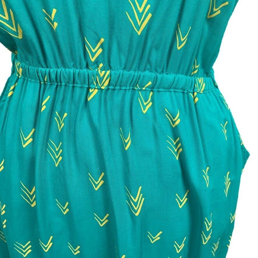 Mossimo Chevron Arrow Print Sundress Cut Out Back Elastic Waist Sleeveless S