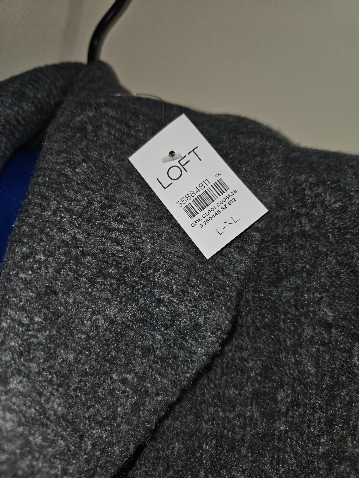Large/ Xtra Large Loft Ribbed Midi Turtleneck Sweater Dress Gray Wool Blend L/XL