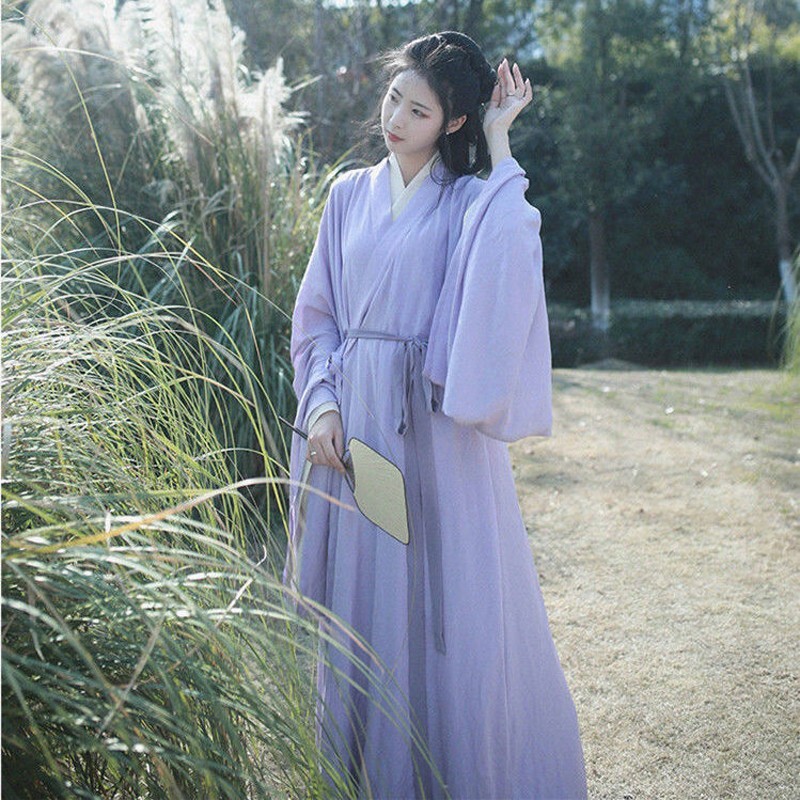 Ming Dynasty Hanfu Solid Color Dress Female Beautiful Dress Unisex Men Women