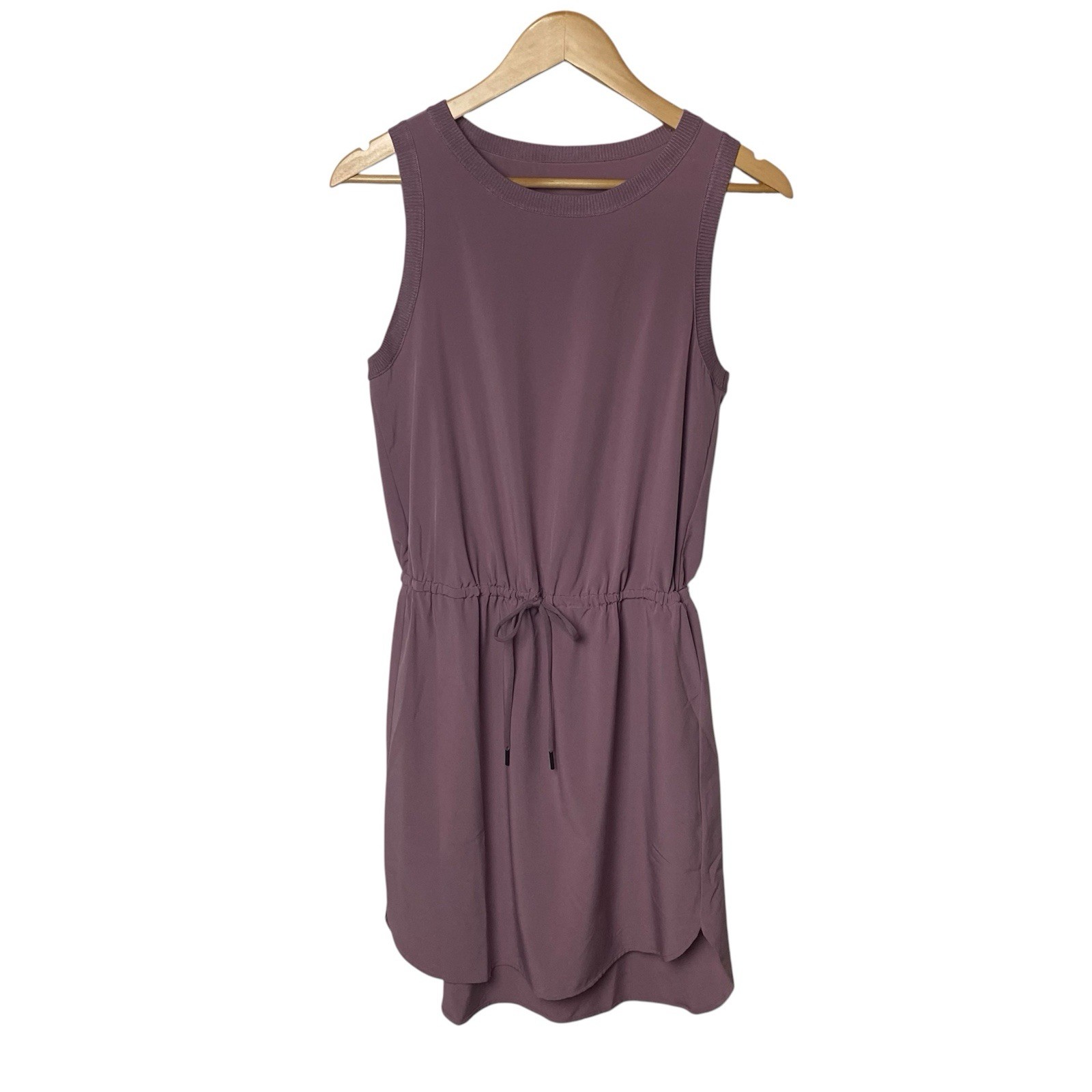 Athleta Rincon Dress XS Dusty Rose Pink Sleeveless Cinch Waist Travel Athletic