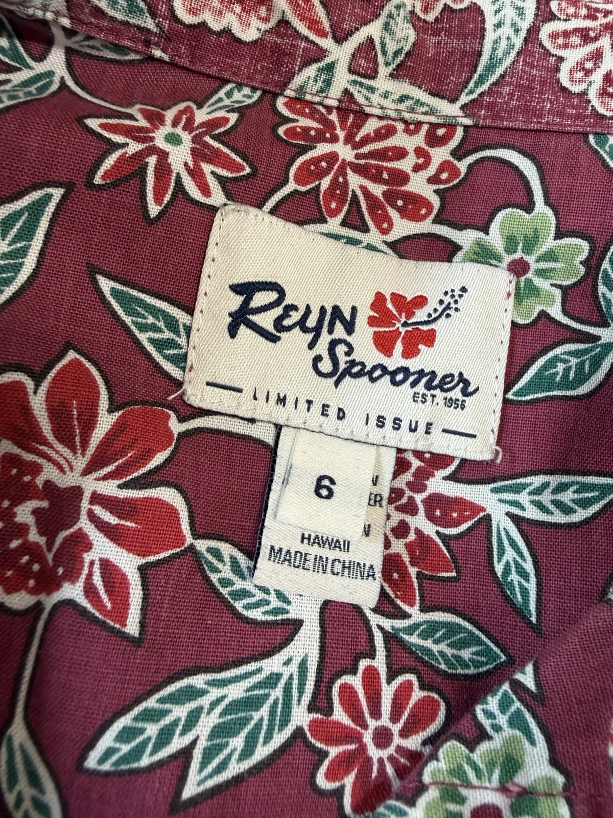 Reyn Spooner Retro Dress Pink Floral Hawaiian Fitted Limited Issue Size 6 Rare