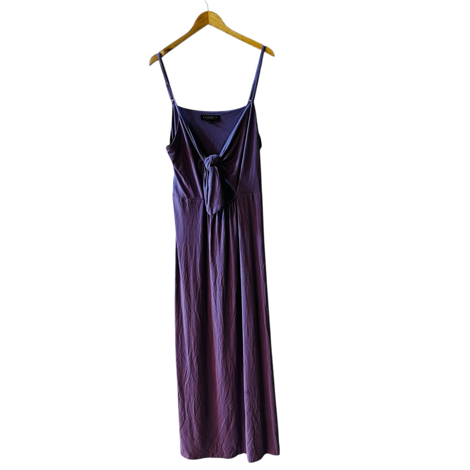 Eloquii Purple Tie Front Spagetti Straps Maxi Dress Size 22 NWT