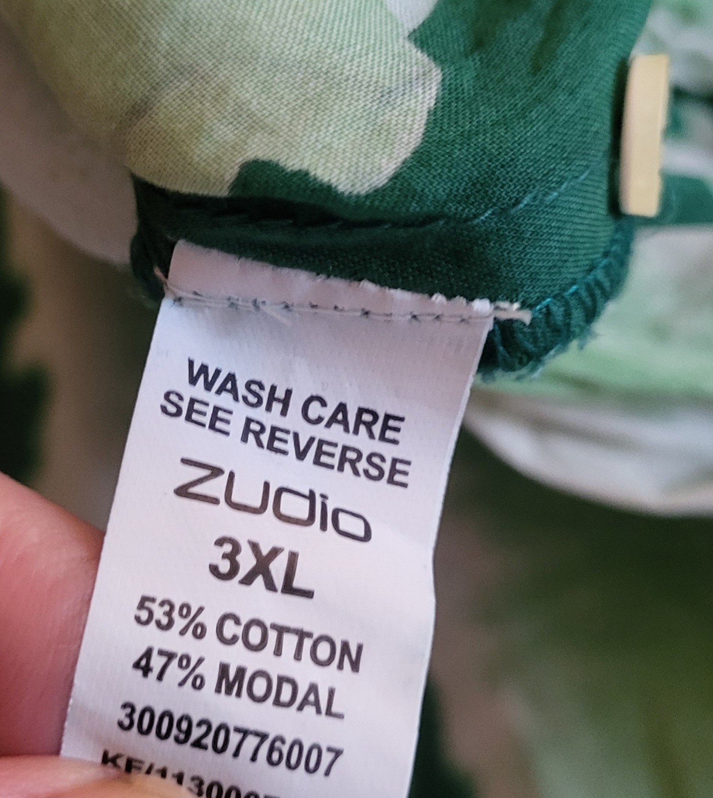 Zudio Emerald Green/ White Cotton Mix Shirt Dress 18-20 3xl Tye Dye Boho,Festiva