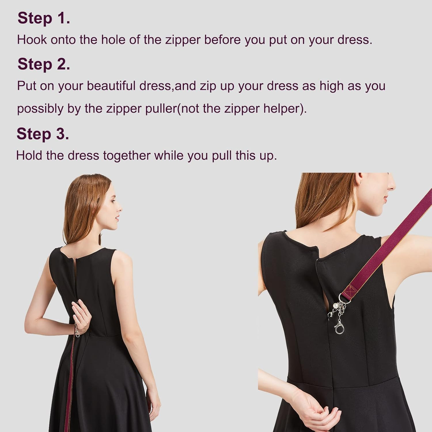 Zipper Pull Helper – Invisible, Back, Dress & More Zipper Assistance Tool
