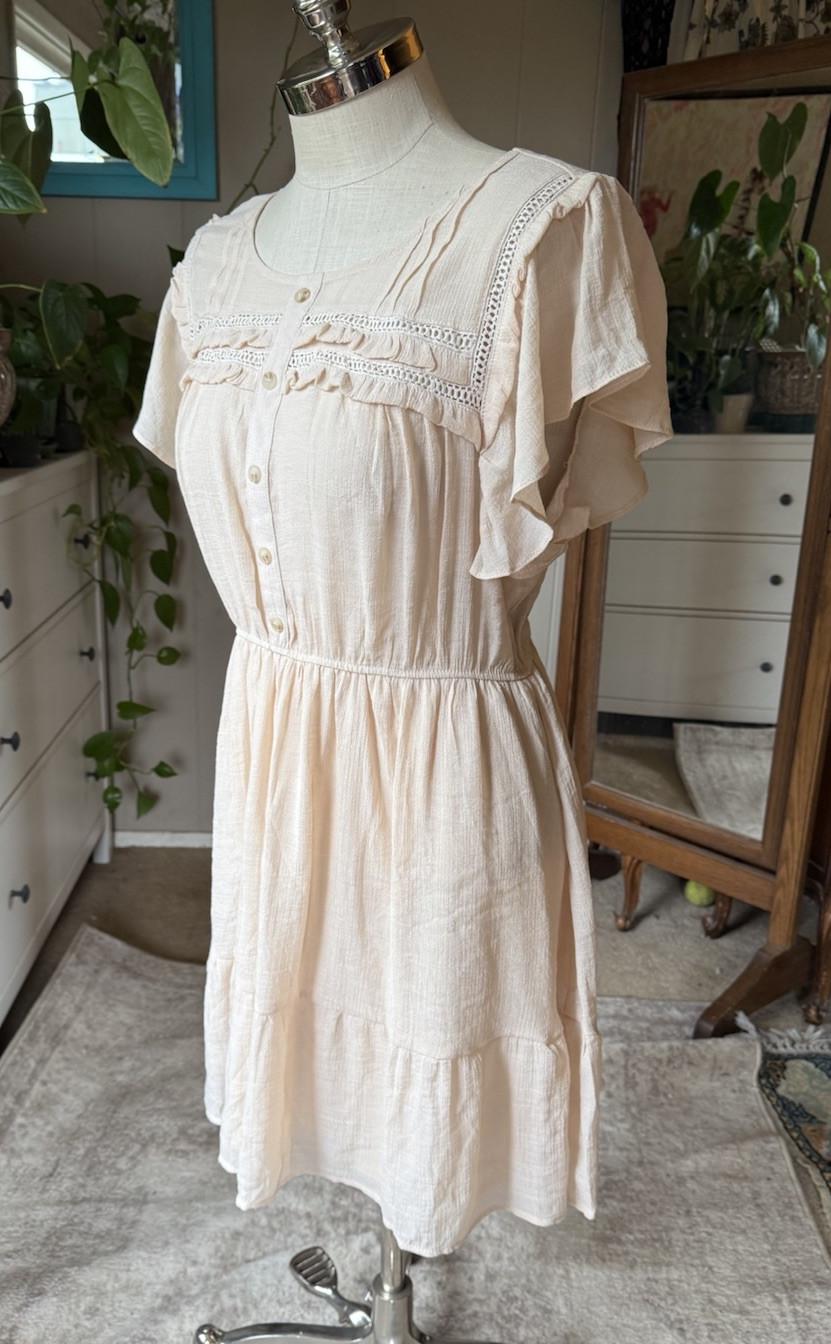 Perch by BLU PEPPER Elegant Cream colored Dress, size 1XL