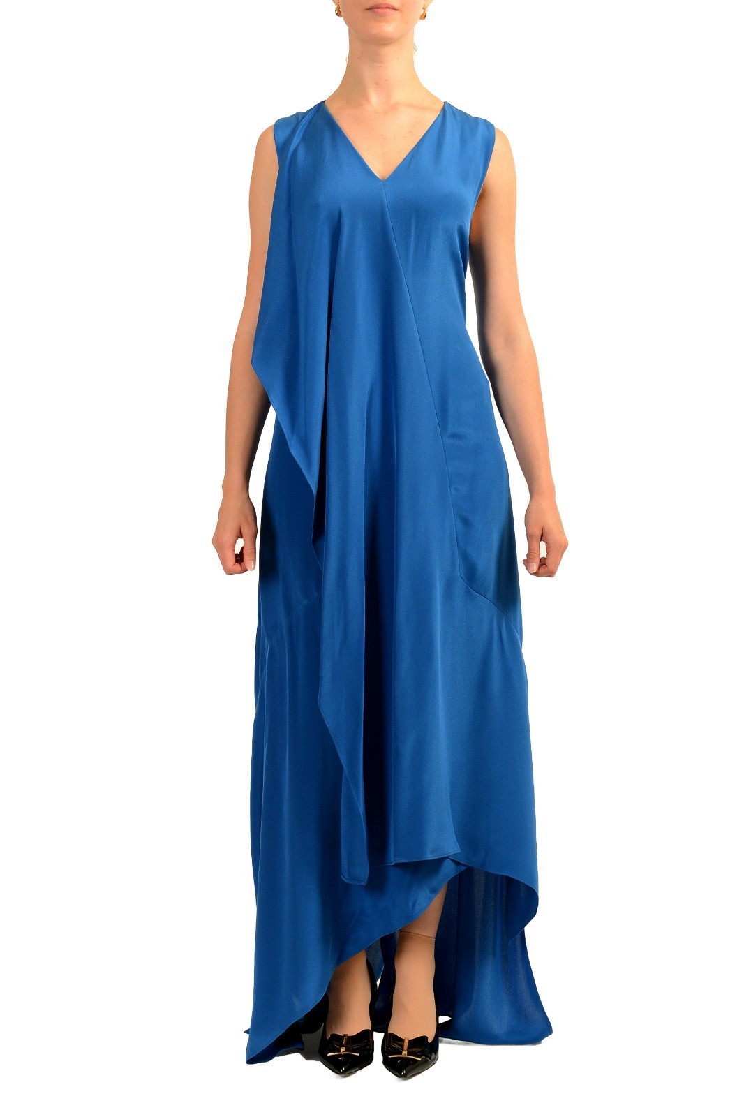 Hugo Boss Women’s “Dymilani_FS_C” Asymmetrical 100% Silk Dress US XS IT 38