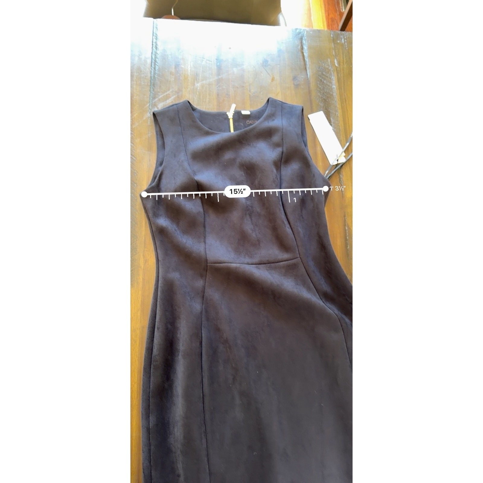 Calvin Klein Women’s Navy Shift Sheath Dress Size 8 NWT Soft Faux Suede