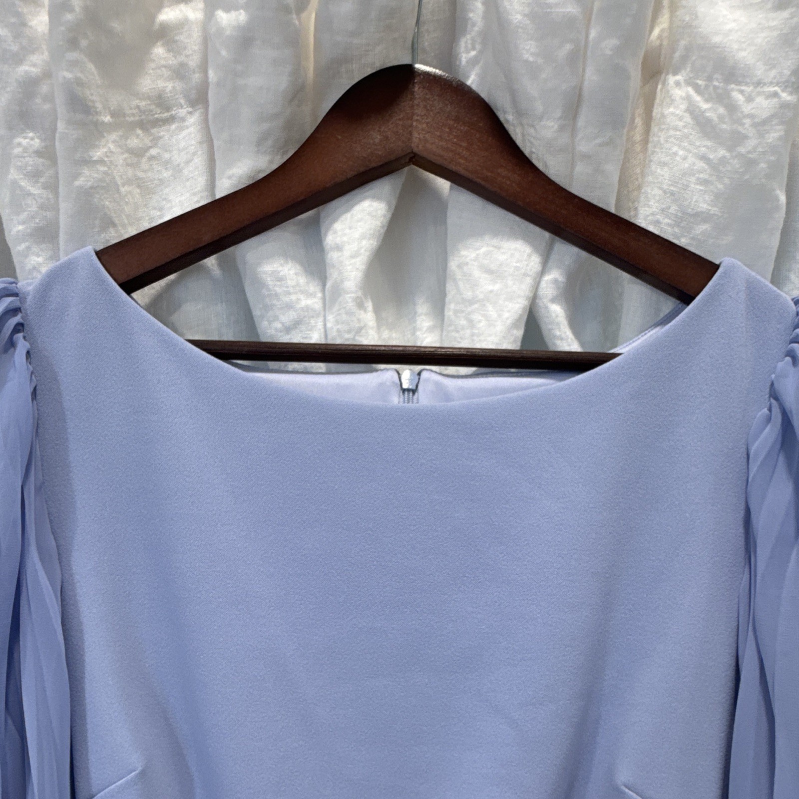 Jessica Howard Lavender/Periwinkle Sheath Dress Pleated Long Sleeve 16
