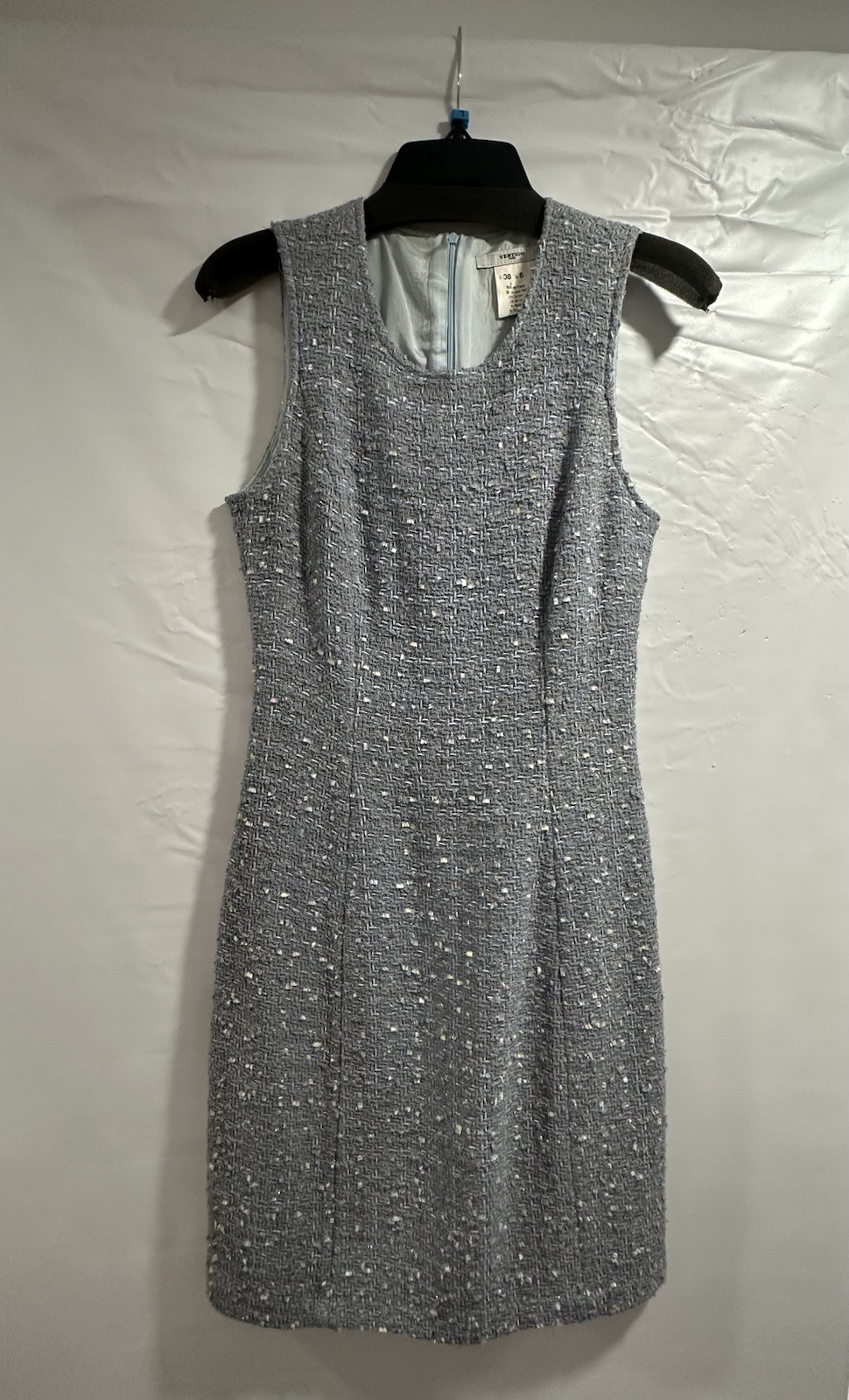 VERTIGO Paris NWT $195 Dress Hello Spring Naomi Blue Striped V-Neck Women’s Sz S