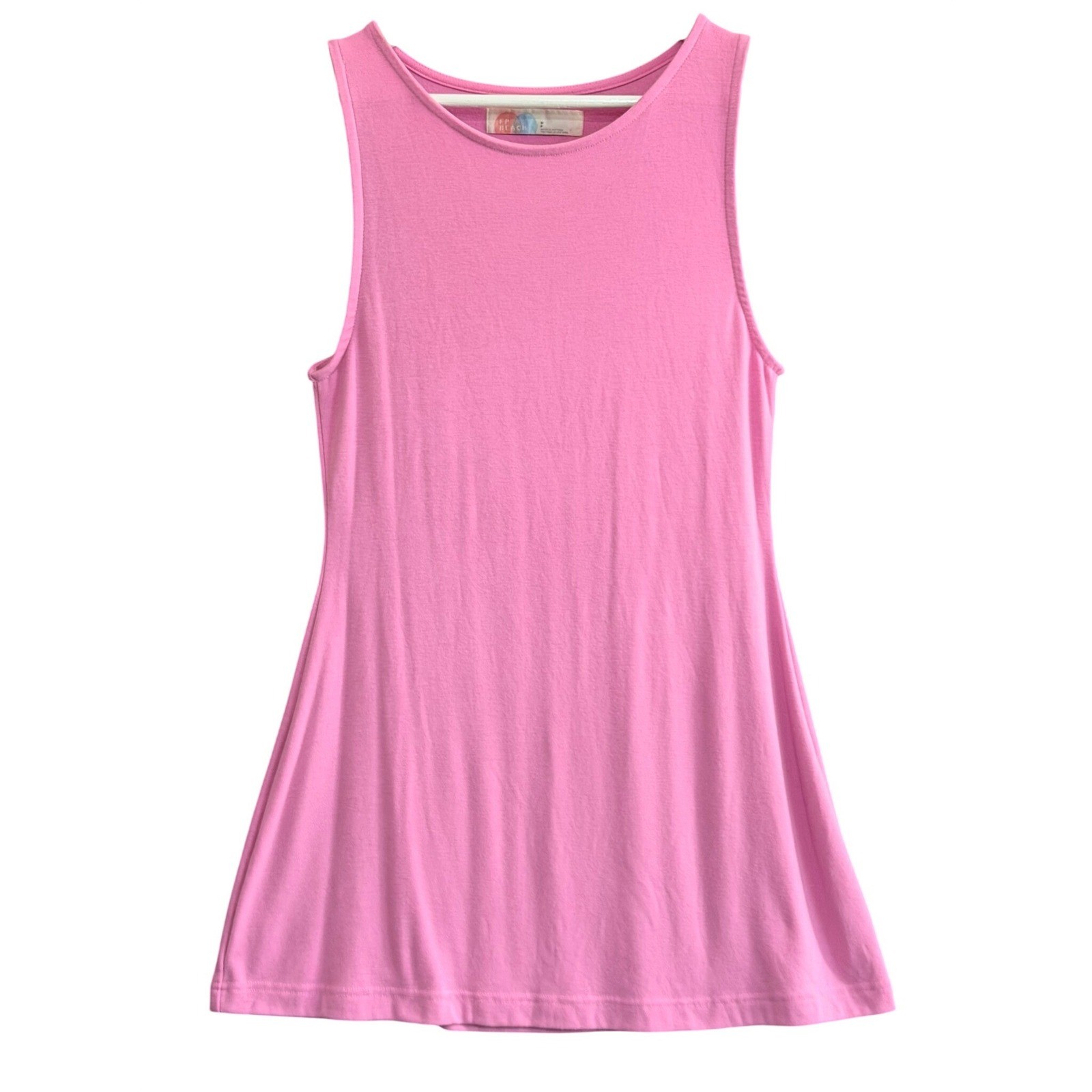 FB Beach Women Small Pink A-Line Tank Dress Resort Vacation Soft Girl
