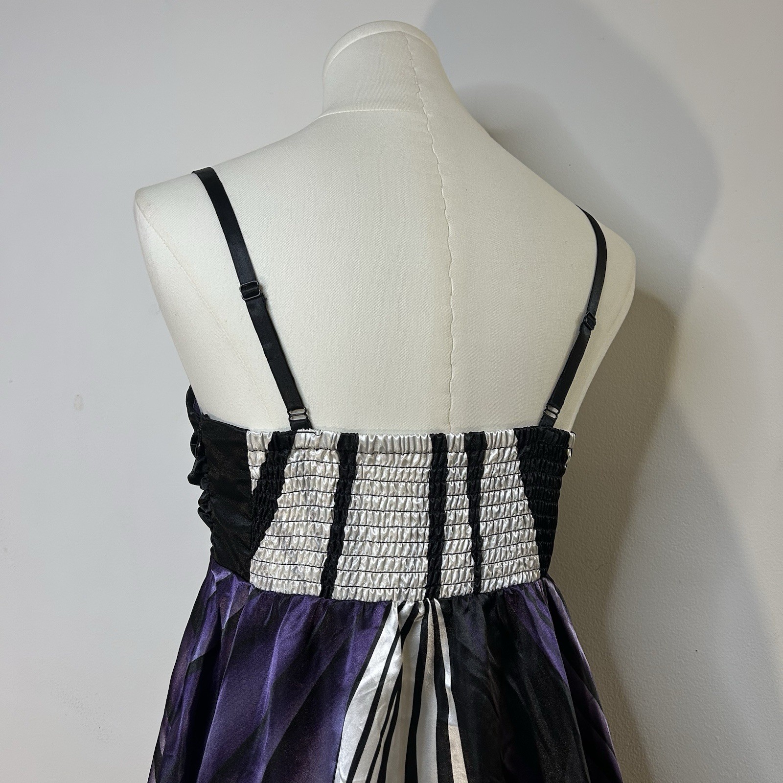 Fairycore Whimsigoth Babydoll Style Dress Purple Black 31-35 Inch Bust Y2K Style