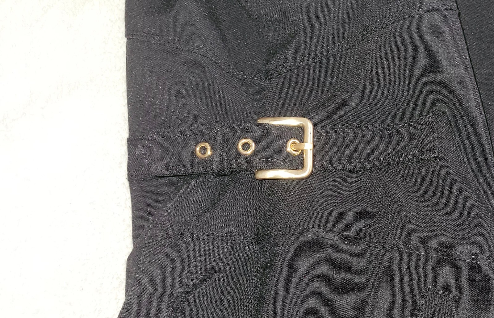 Mark New York Andrew Mark Black Sz 12 Sheath Dress Sexy Party Gold Zipper Buckle