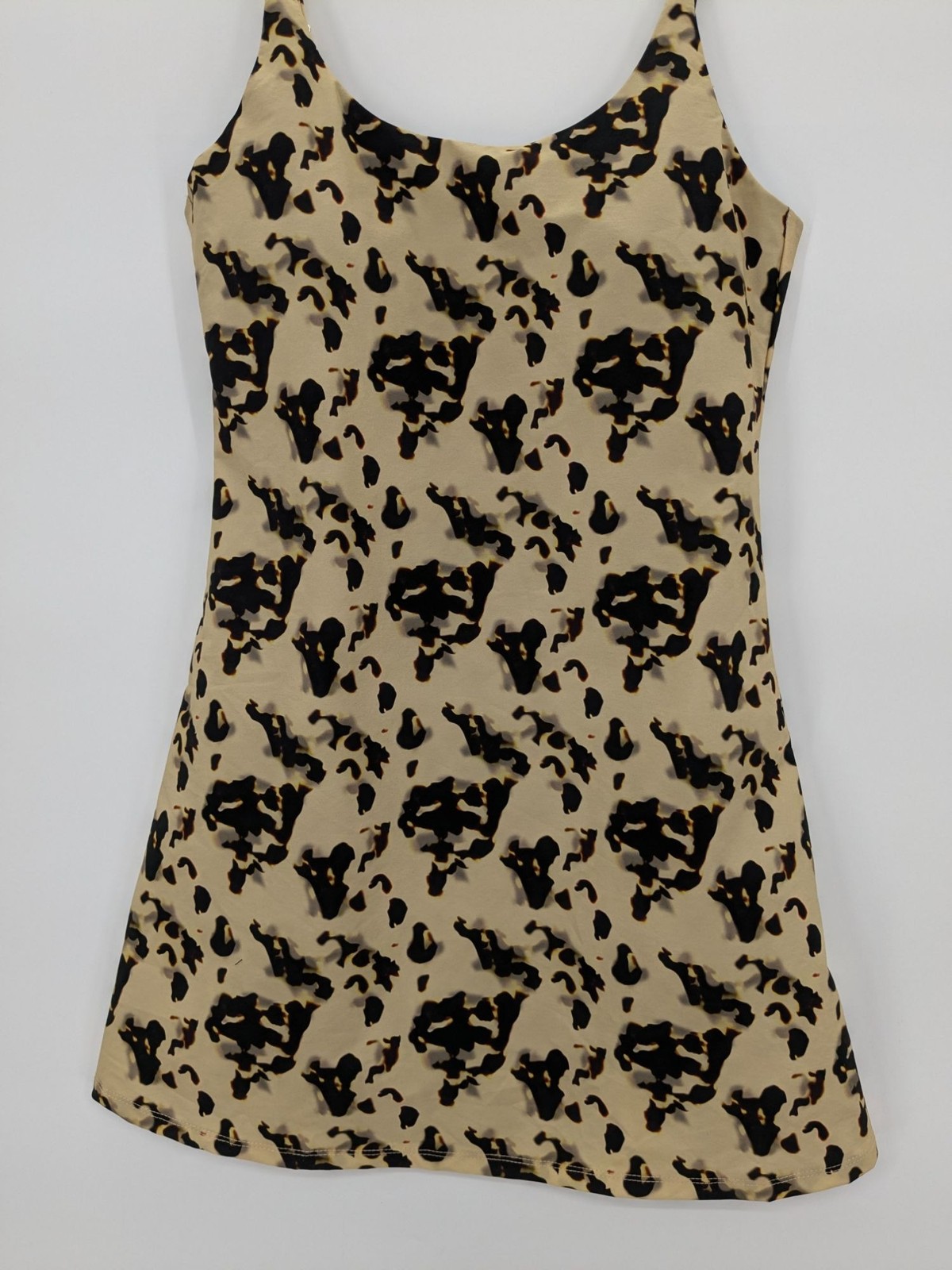 Leopard Print Athletic Mini Dress Built In Shorts Tennis Golf Activewear Small