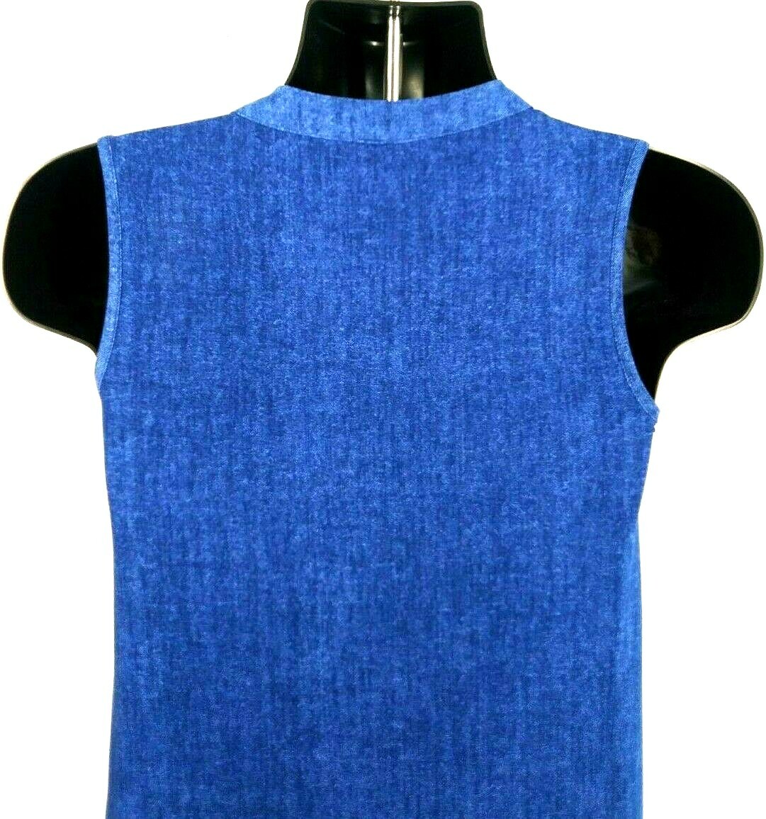 SJS Womens Shift Dress SIZE S Sleeveless Floral Blue Polyester Spandex