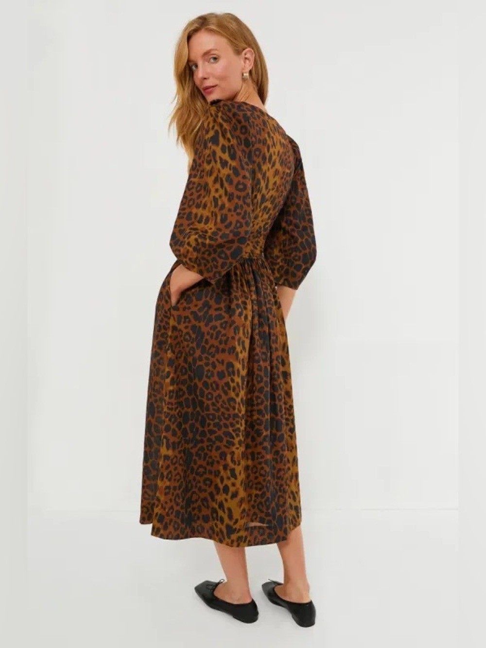 2 Tuckernuck Leopard Print Graciela Midi Dress
