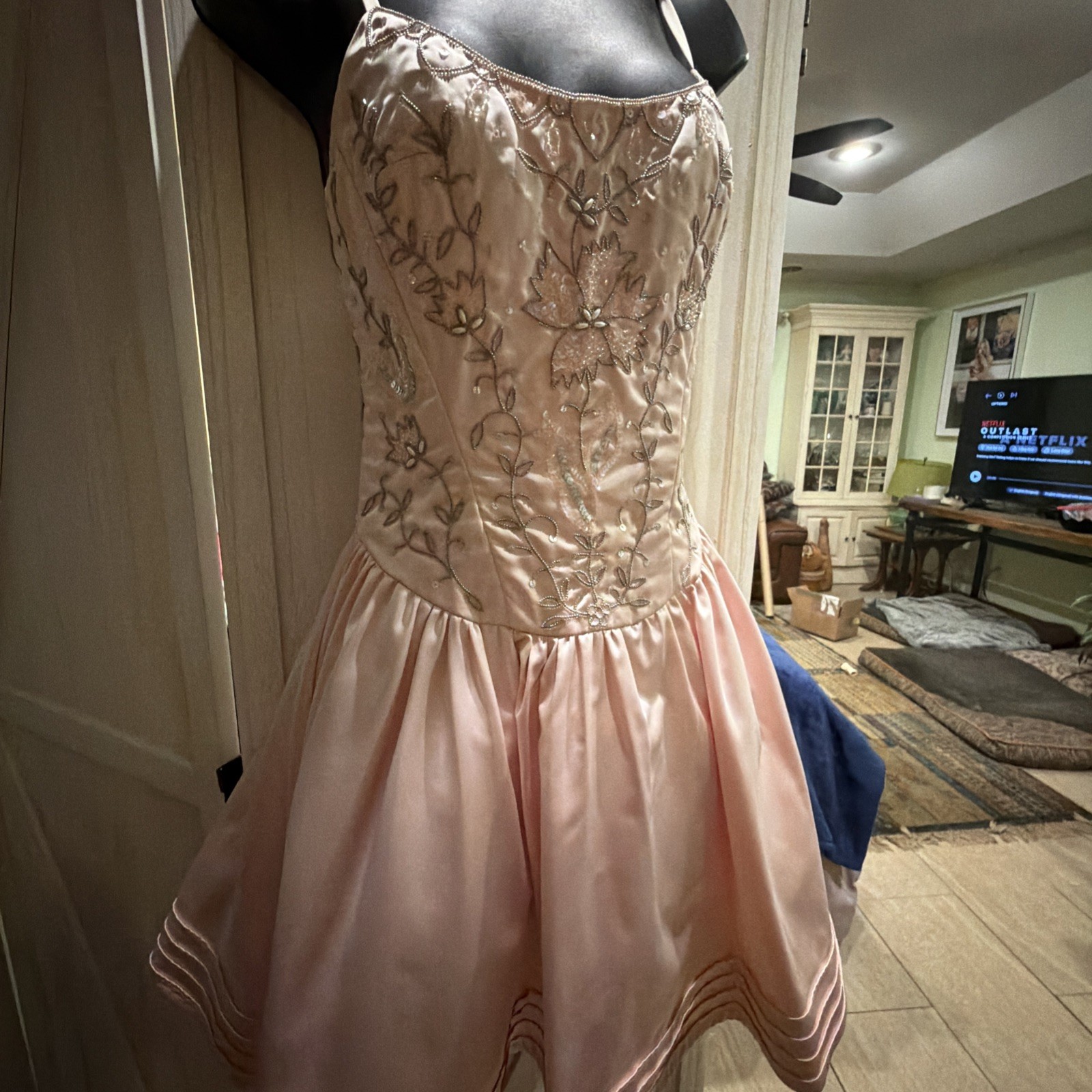 Vtg Betsy Johnson Cupcake Y2K Strapless Evening Size 4 Lace/tulle Tiered Dress