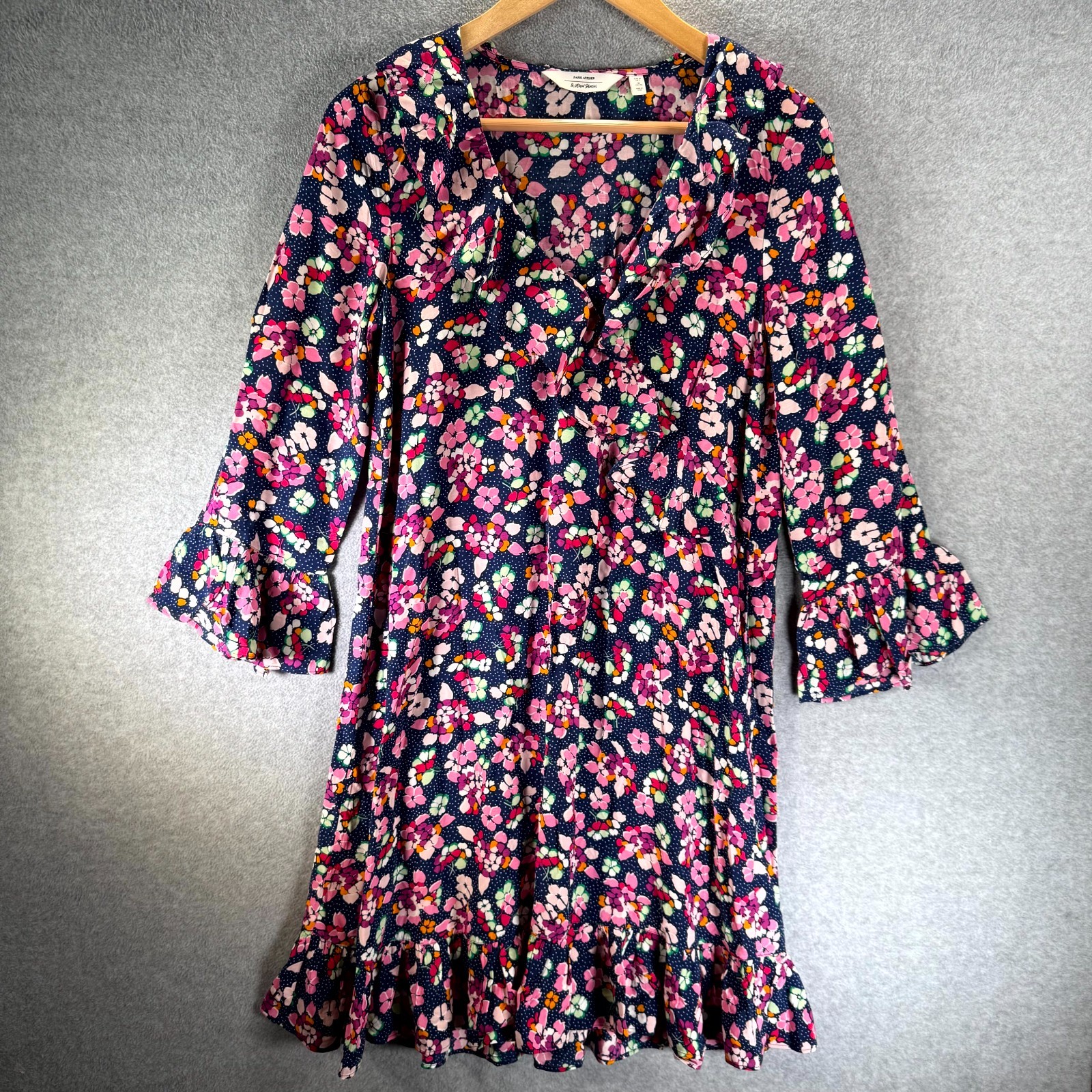 Paris Atelier & Other Stories Midi Dress Women’s 2 Multicolor Tie Frill Floral