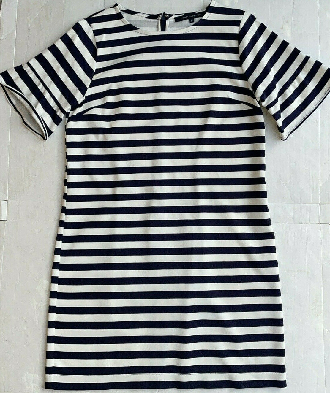 FRENCH CONNECTION – NAVY AND WHITE – SUMMER DRESS – SIZE 8
