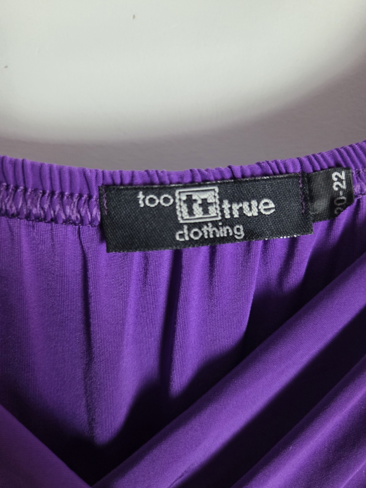Purple Maxi Dress UK 20 22 Stretch Summer Too True Clothing