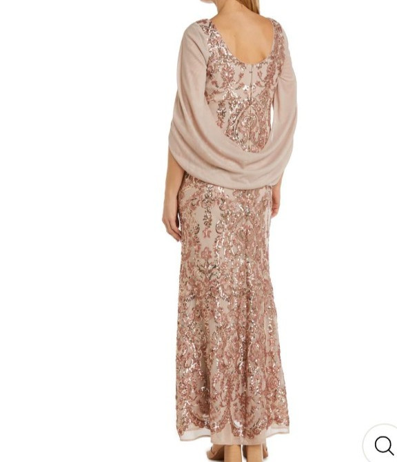 R&M Richards this stunning elegance long formal dress V- Neckline