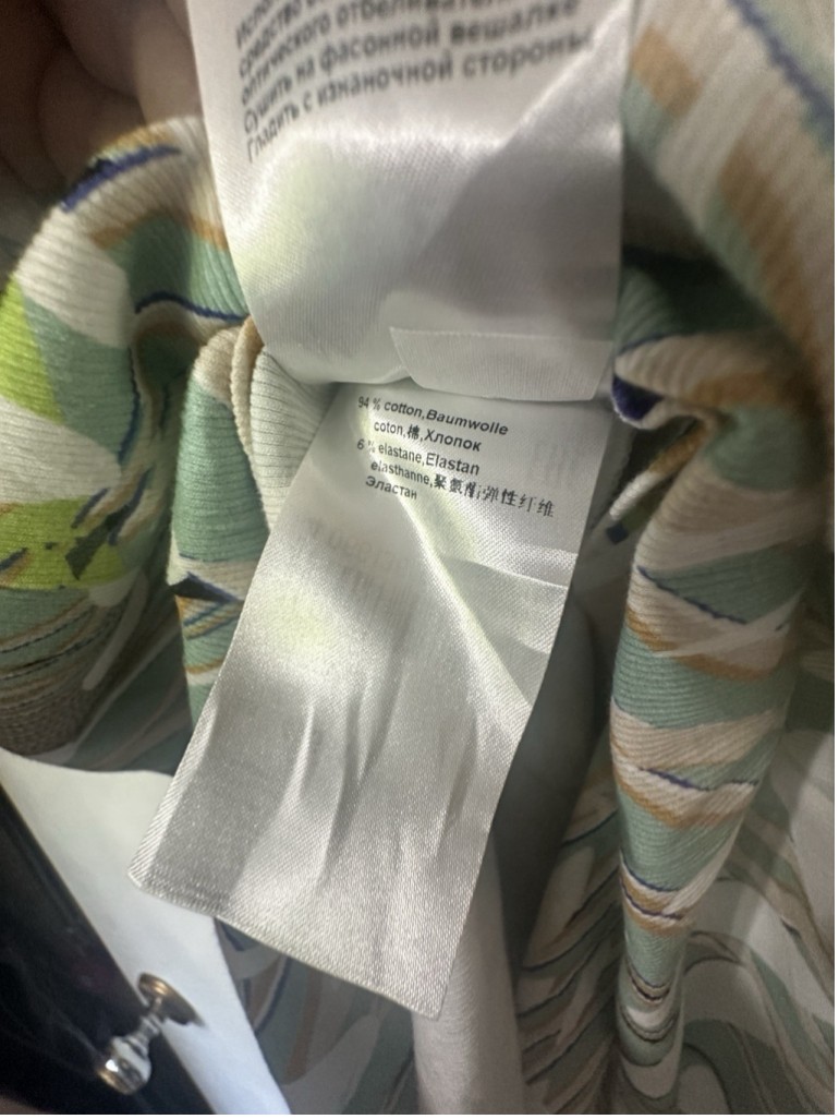 Marc Cain Sports Sage Green Abstract Cotton Sleeveless Midi Dress Size N3 US 6