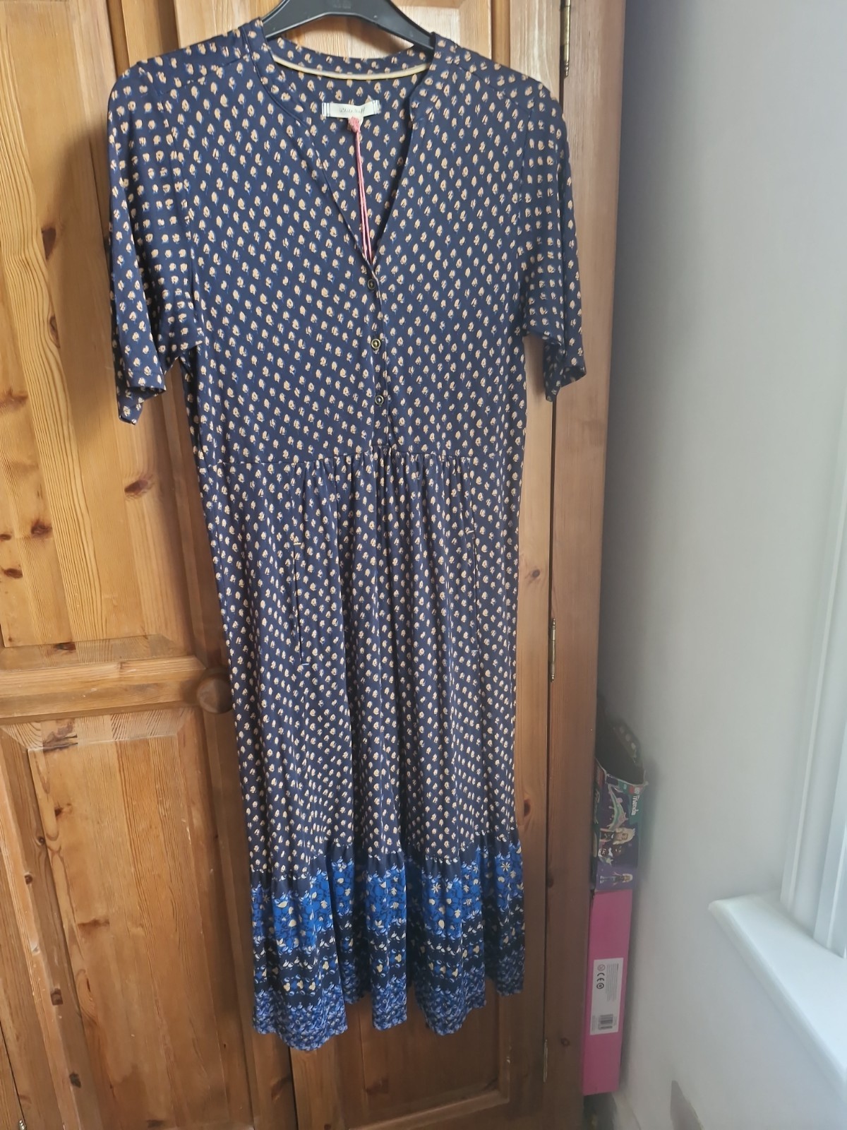 White Stuff Naya Boho Cotton Midi Dress Size 10 NEW Rrp £59.00