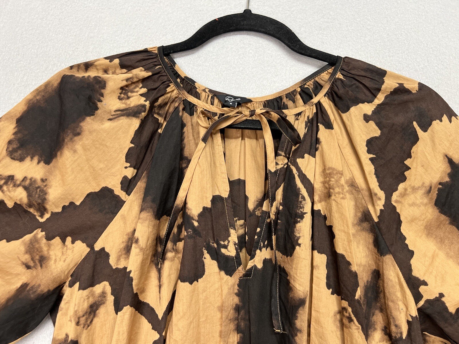 Rails Amabella Short Sleeve Dress Tigers Eye New $238 ~Size Small